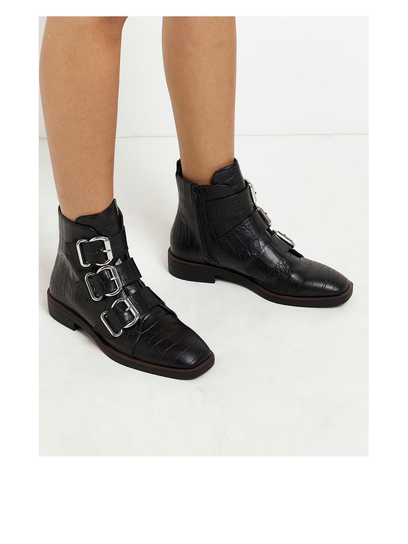 River island flat ankle on sale boots