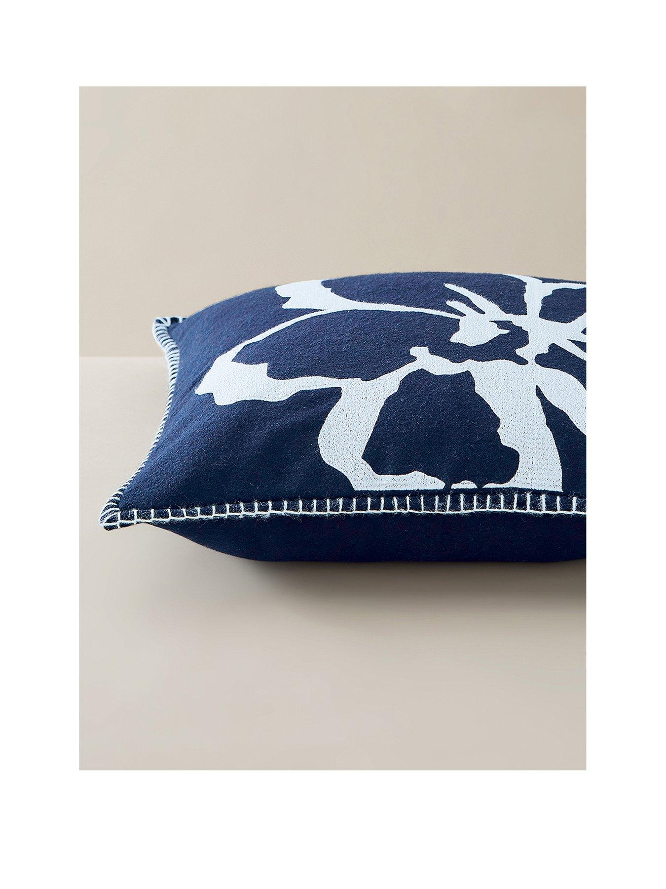 Image 2 of 6 of Ted Baker Ted Baker Magnolia Navy Cushion 50x50cm