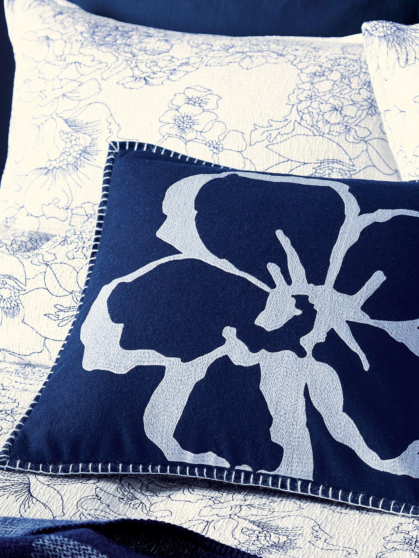 Image 4 of 6 of Ted Baker Ted Baker Magnolia Navy Cushion 50x50cm