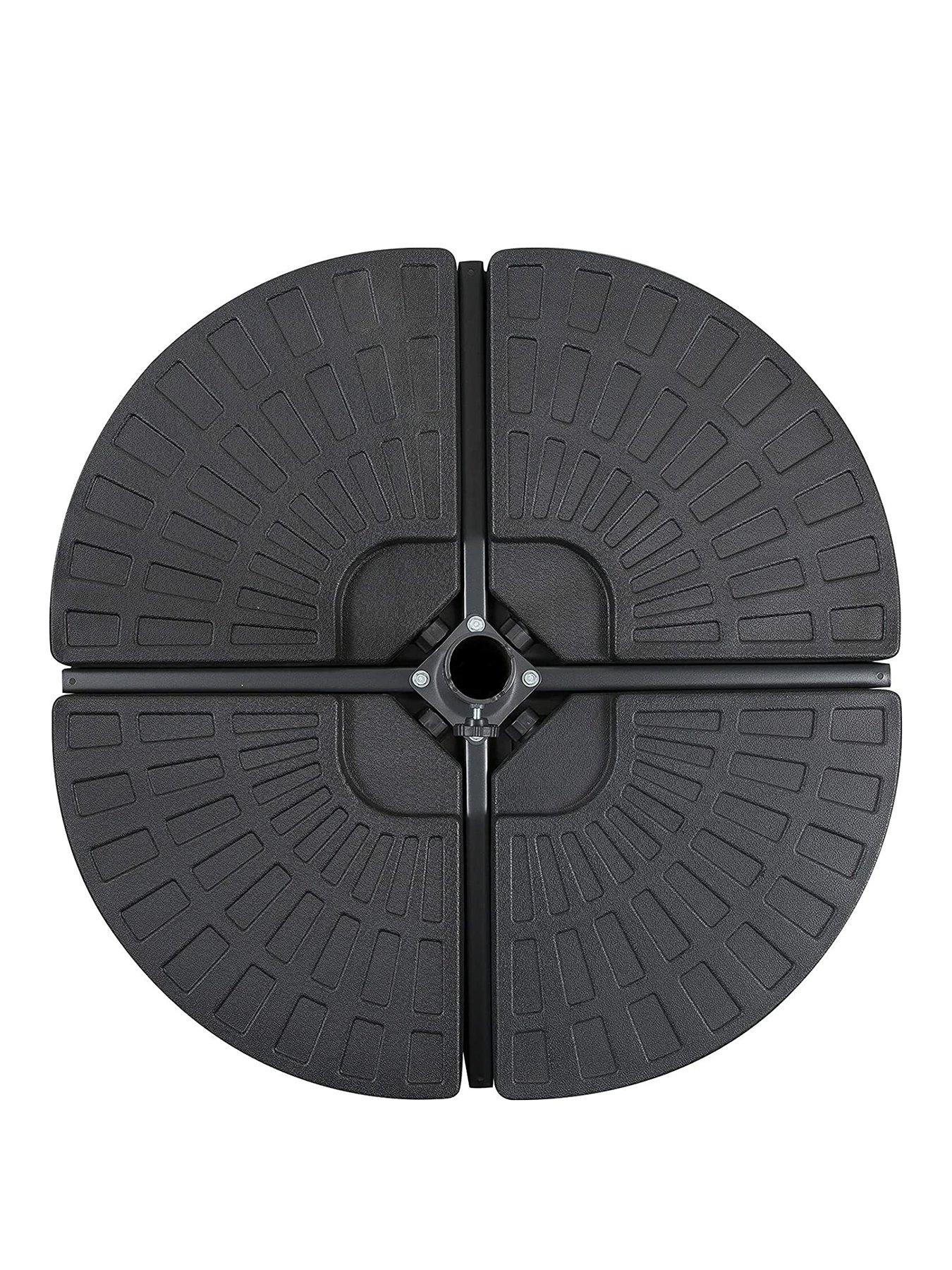 undefined 4-Piece Portable Umbrella Base HDPE - Black