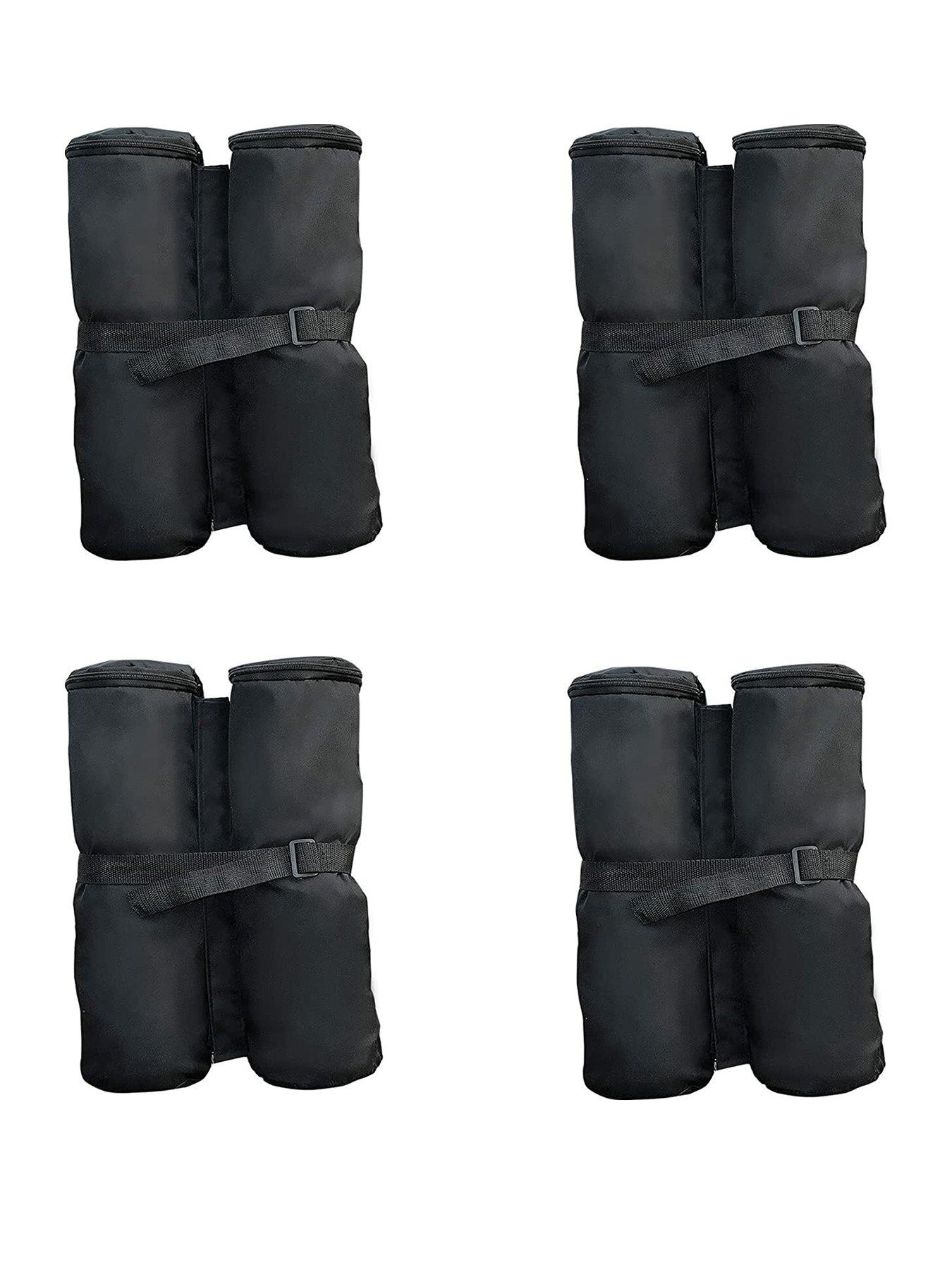 undefined 4-Piece Gazebo Sand Bag Weight Set - Black