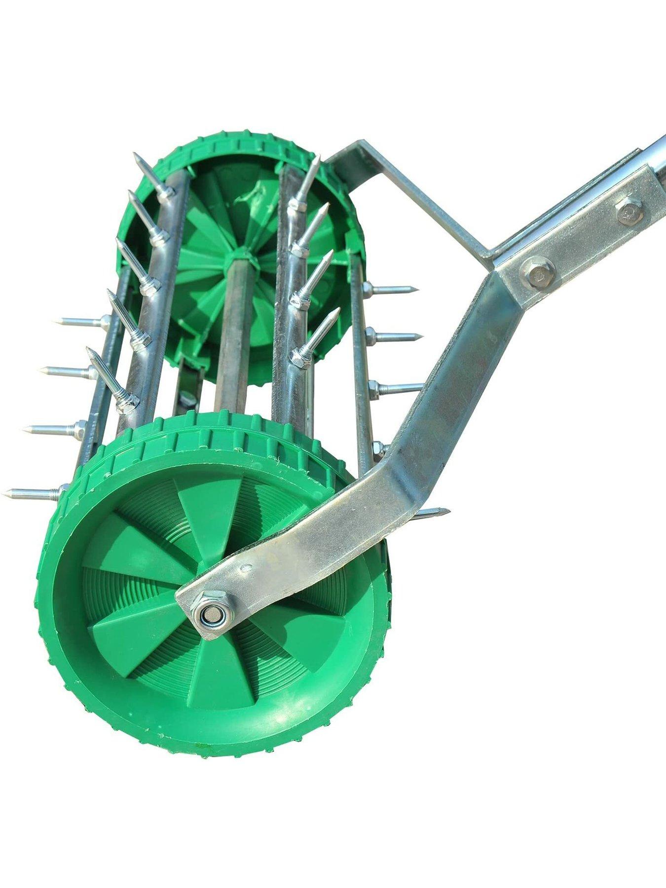 outsunny-outsunny-metal-5-spike-lawn-aerator-roller-greenoutfit