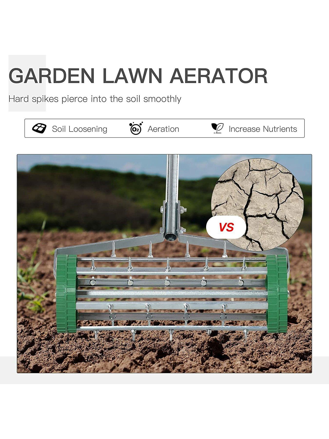 outsunny-outsunny-metal-5-spike-lawn-aerator-roller-greendetail