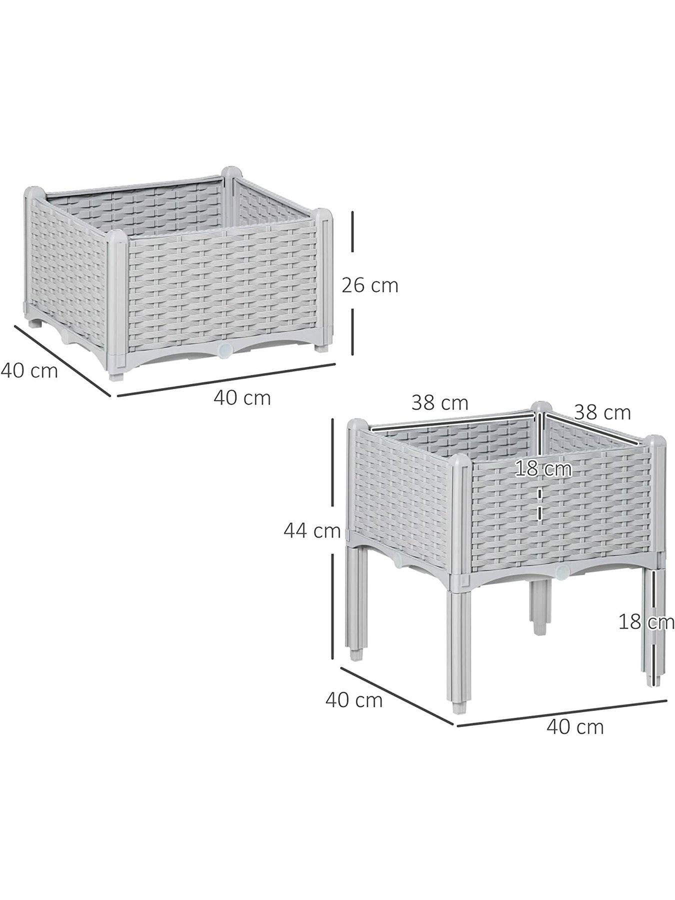 outsunny-outsunny-raised-flower-bed-vegetable-herb-plant-stand-lightweight-40l-x-40w-x-44h-cmback