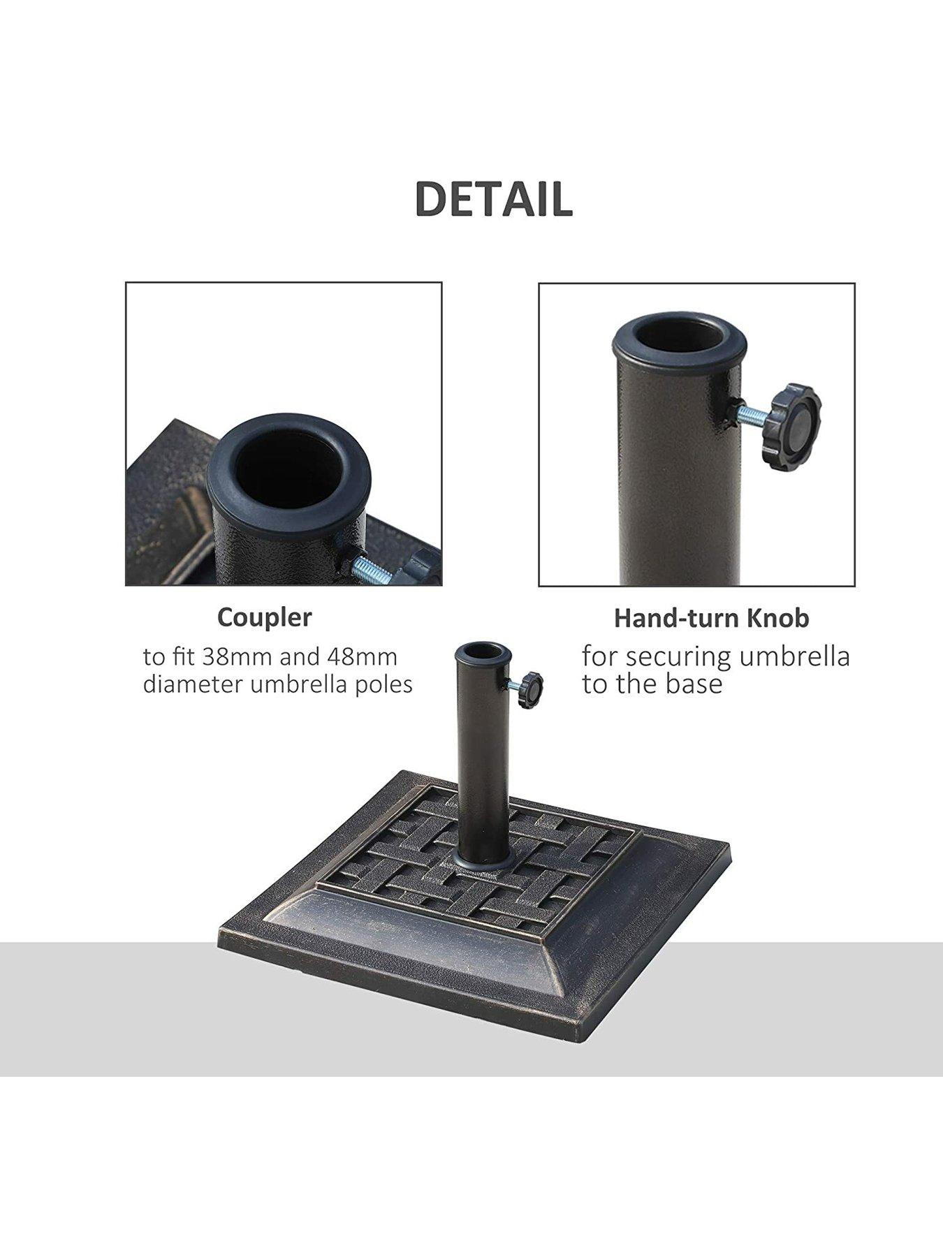 Image 6 of 7 of OutSunny Square Shape Umbrella Stand&nbsp;-&nbsp;Bronze