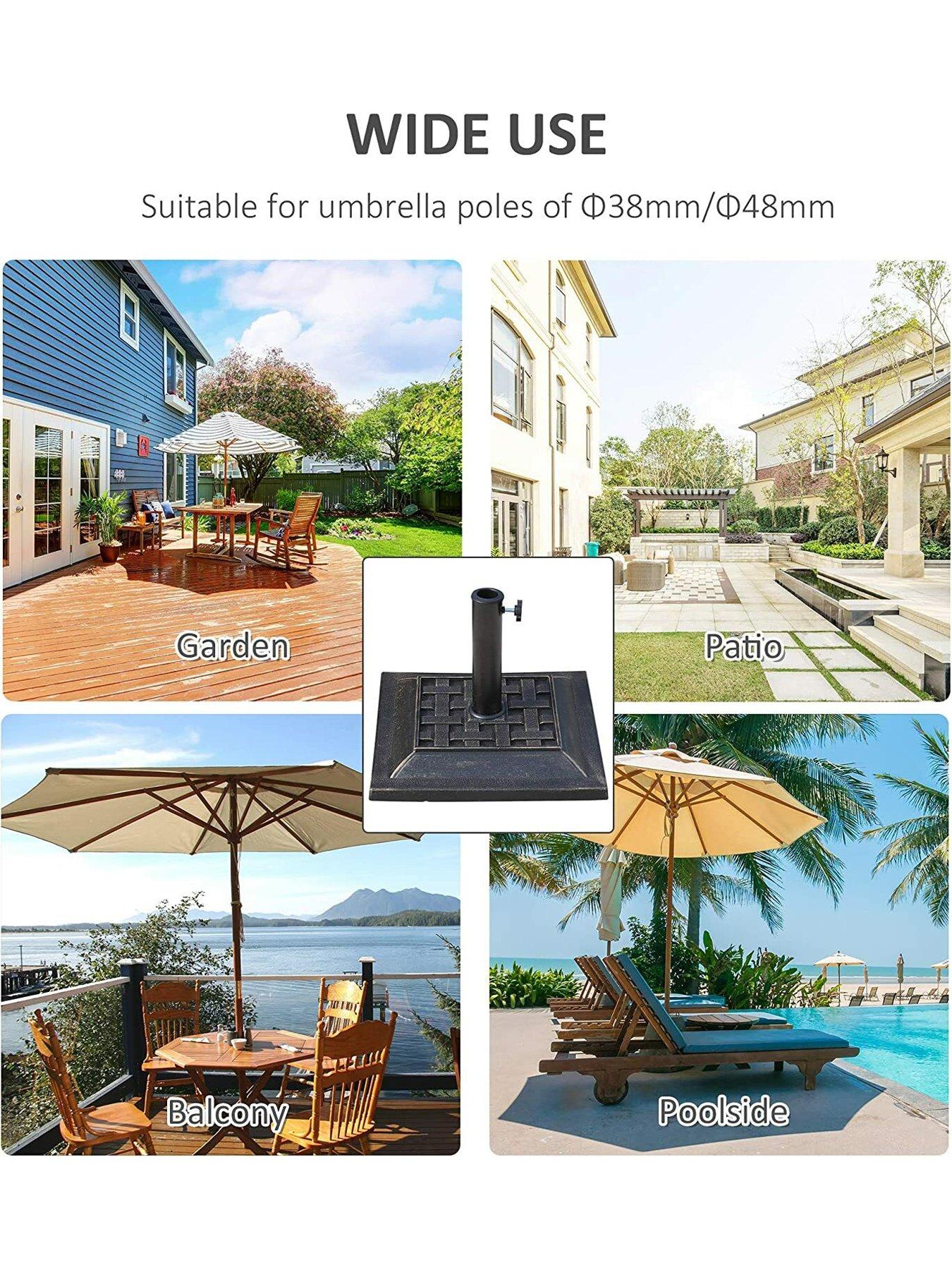 Image 7 of 7 of OutSunny Square Shape Umbrella Stand&nbsp;-&nbsp;Bronze