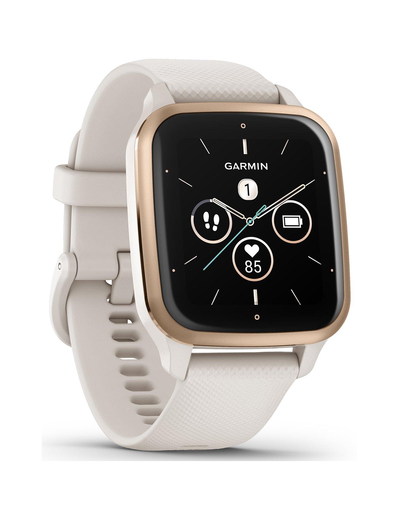 Garmin Venu Sq 2, Music Edition Smartwatch - Ivory/Peach Gold, WW