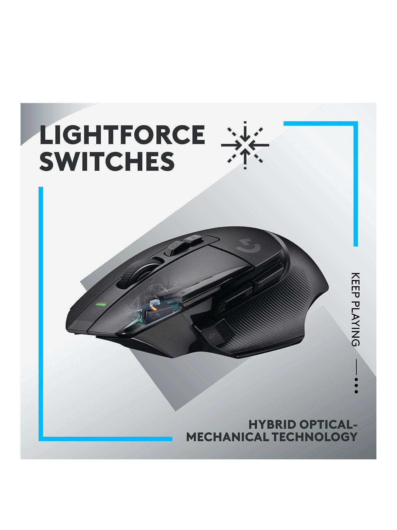 Image 2 of 6 of LogitechG G502 X LIGHTSPEED Wireless Gaming Mouse, HERO 25K gaming sensor, for PC/Mac- Black