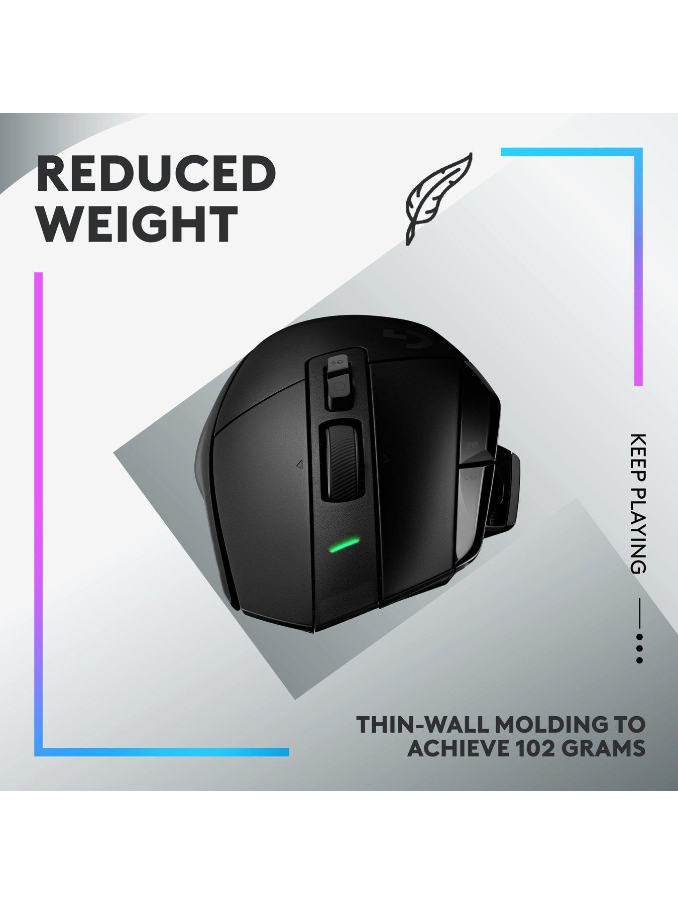 Image 6 of 6 of LogitechG G502 X LIGHTSPEED Wireless Gaming Mouse, HERO 25K gaming sensor, for PC/Mac- Black