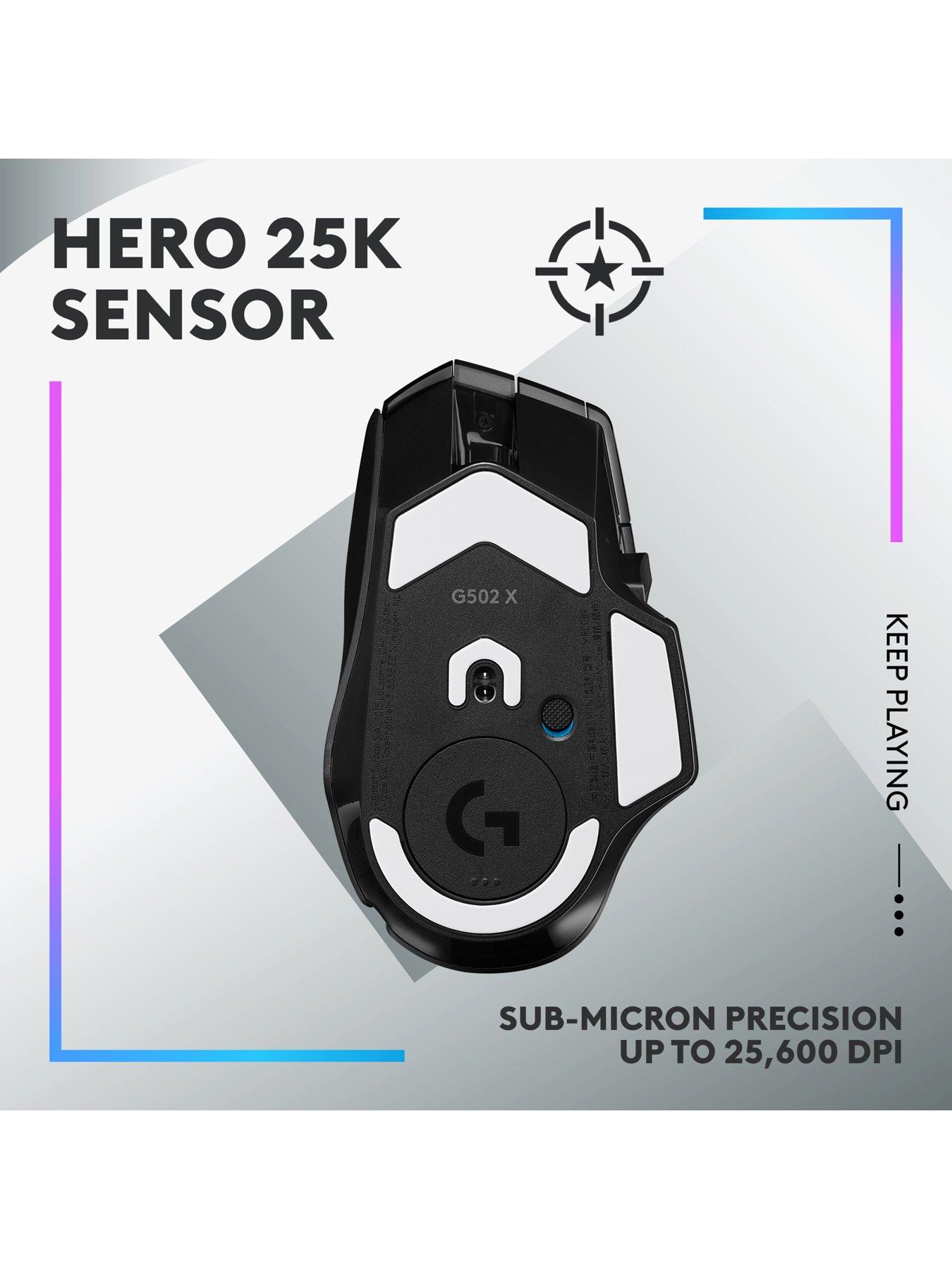 Image 4 of 8 of LogitechG G502 X PLUS LIGHTSPEED Wireless RGB Gaming Mouse, HERO 25K gaming sensor, for PC/Mac - Black