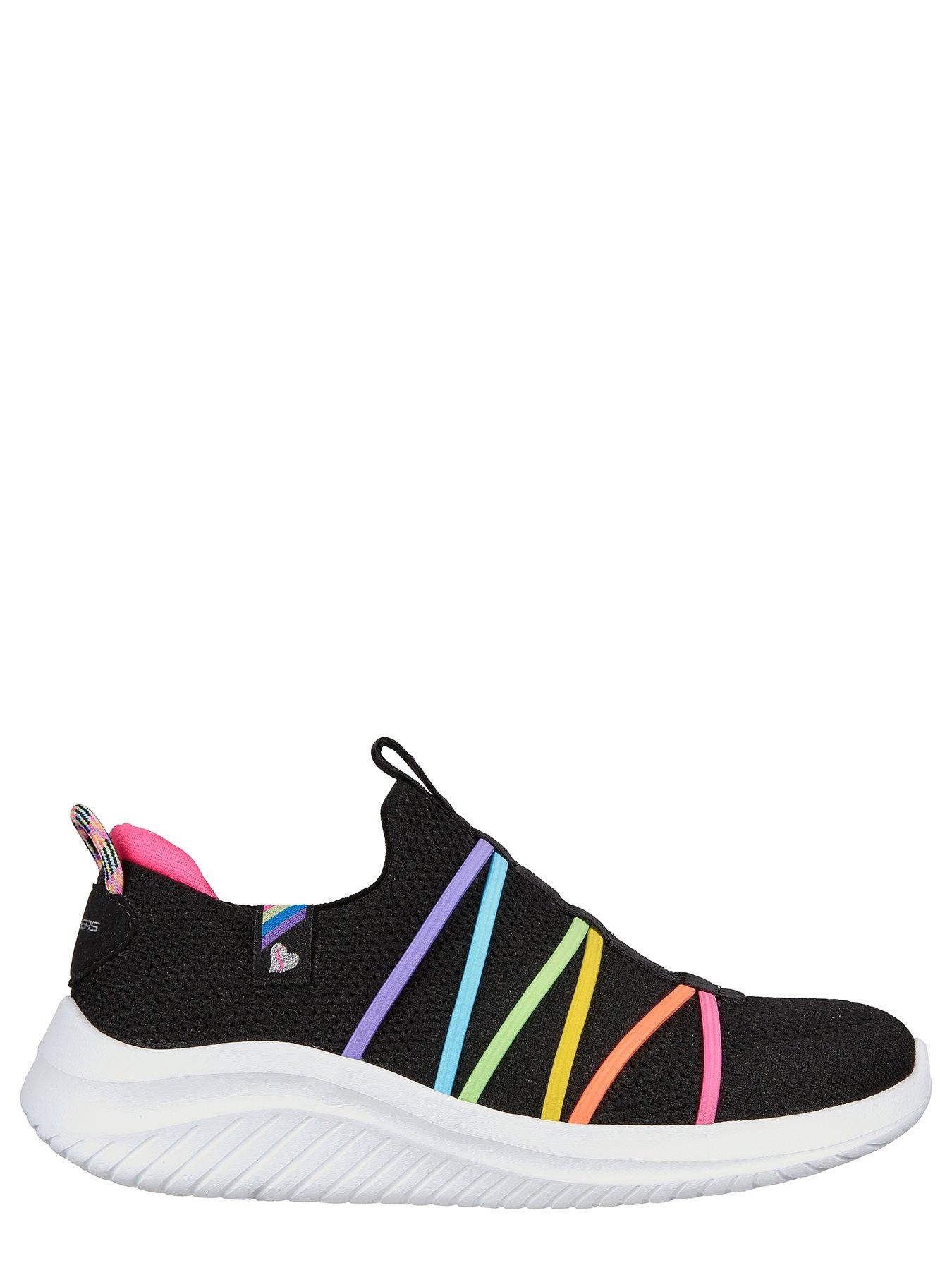 Skechers ultra flex rainbow brightful day 2025 slip on trainer