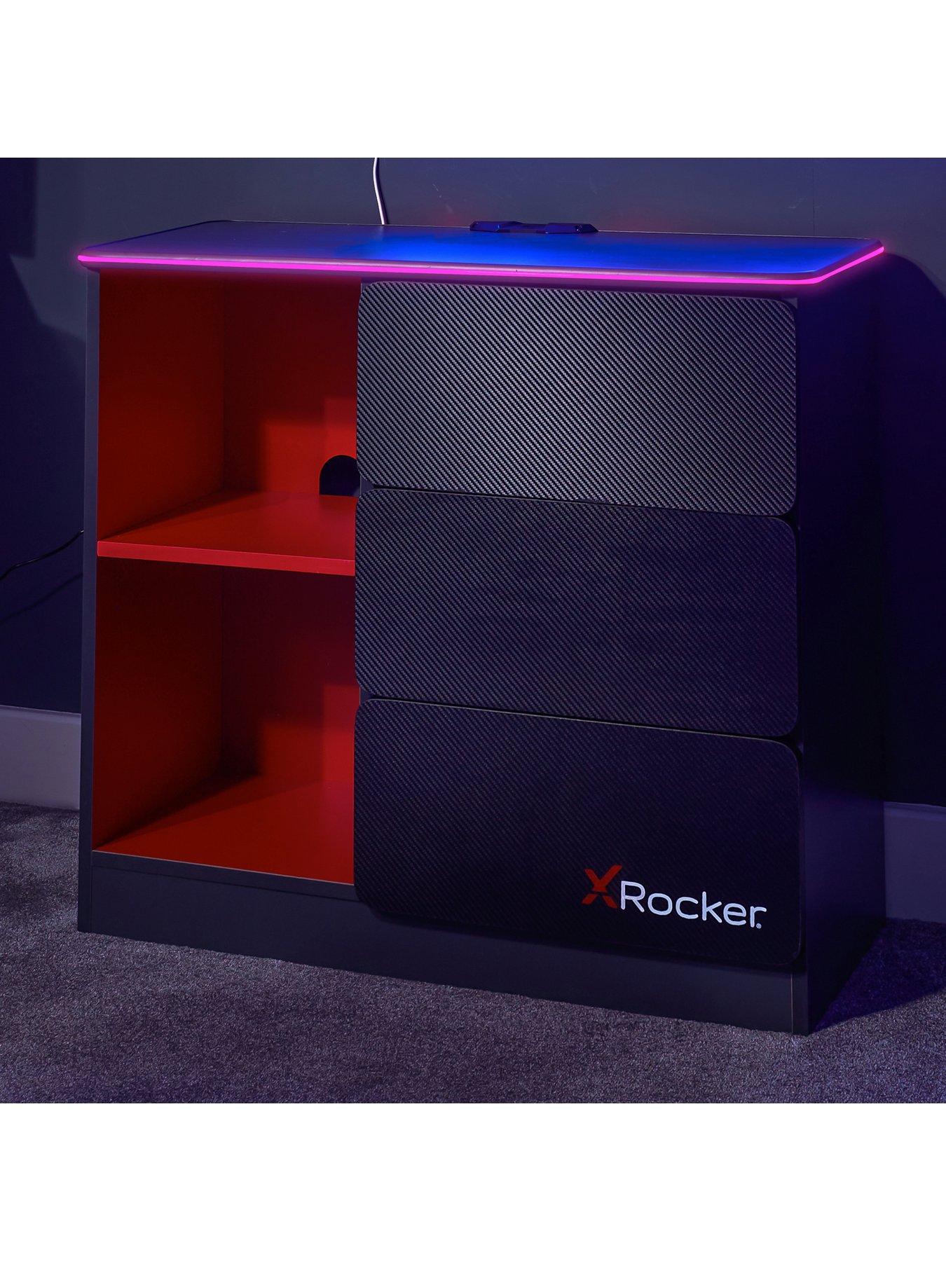 Image 5 of 5 of X Rocker Carbon-tek Gaming&nbsp;Storage Sideboard with&nbsp;Drawers, Shelves and LEDs