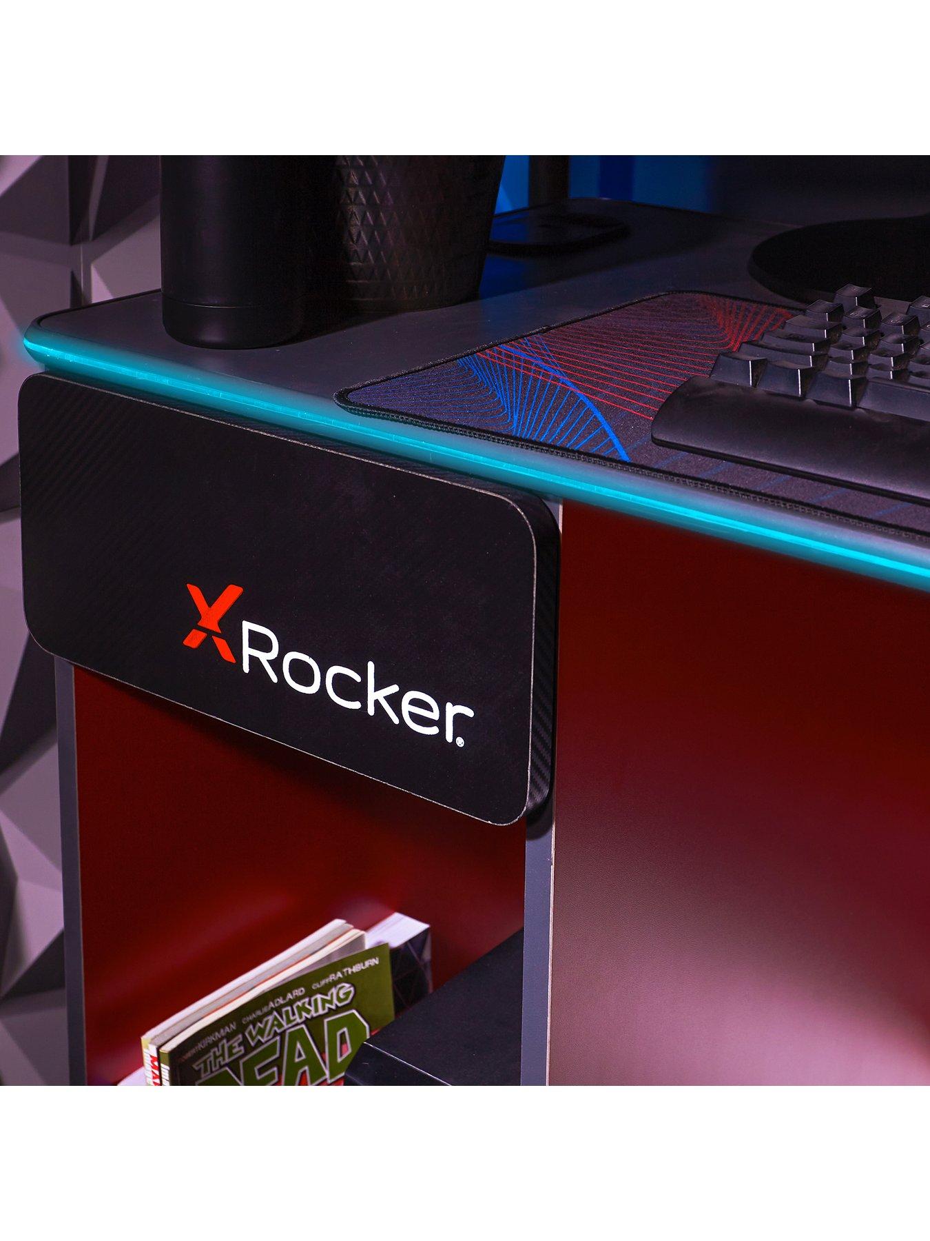 Image 3 of 6 of X Rocker Carbon-tek Gaming Desk With Wireless Charging And Neo Fibre Led Lighting