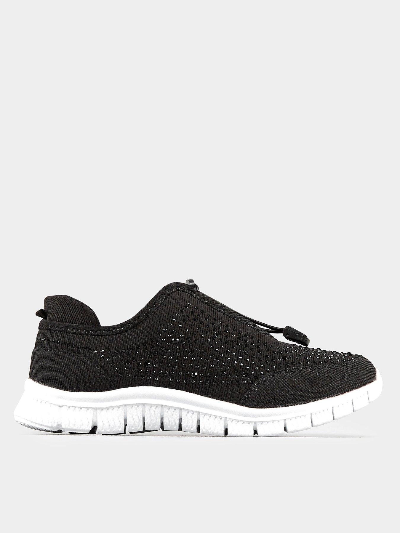 undefined Wide Fit Titania Gem Trim Trainer - Black