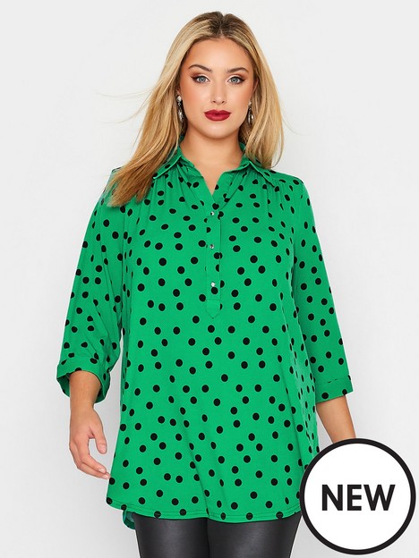 yours-yours-polkadot-half-placket-blouse