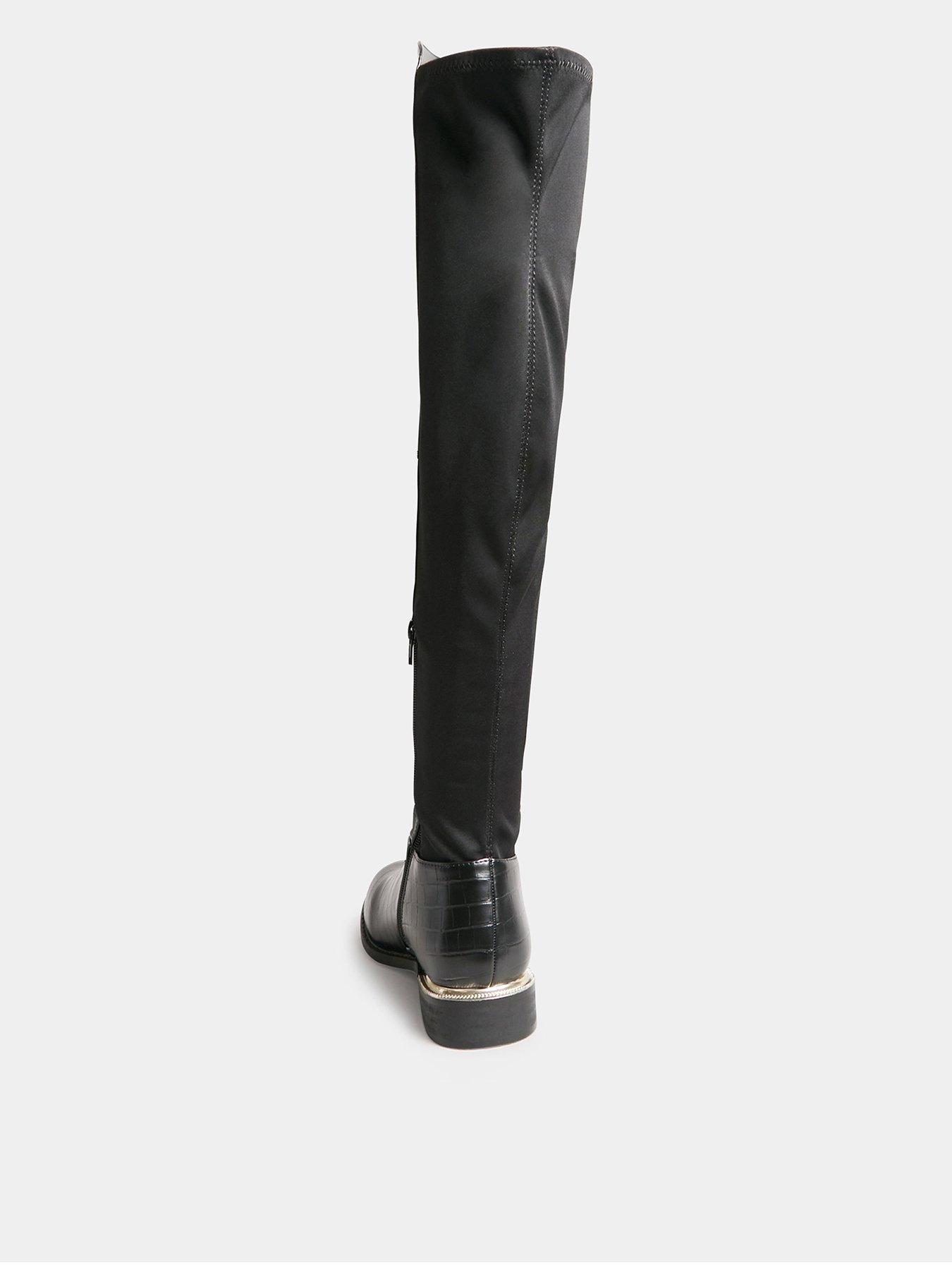 Long tall black clearance boots