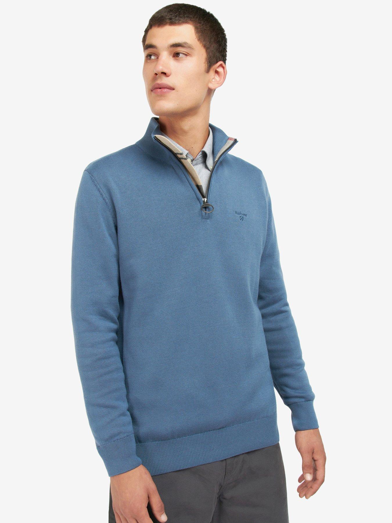 Barbour cotton half zip sweater hot sale