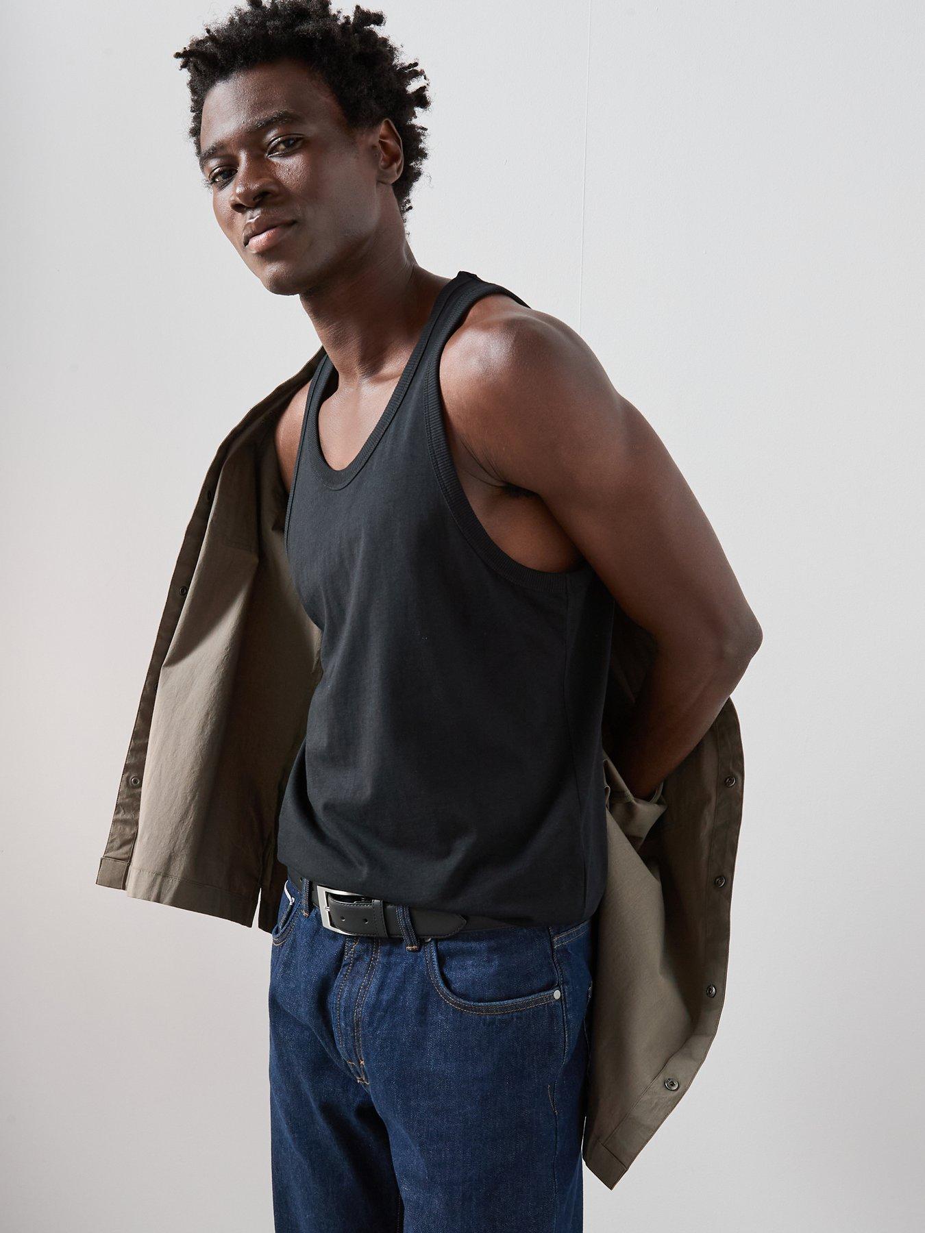 Image 5 of 7 of The Very Collection Jersey Vest&nbsp;- Black