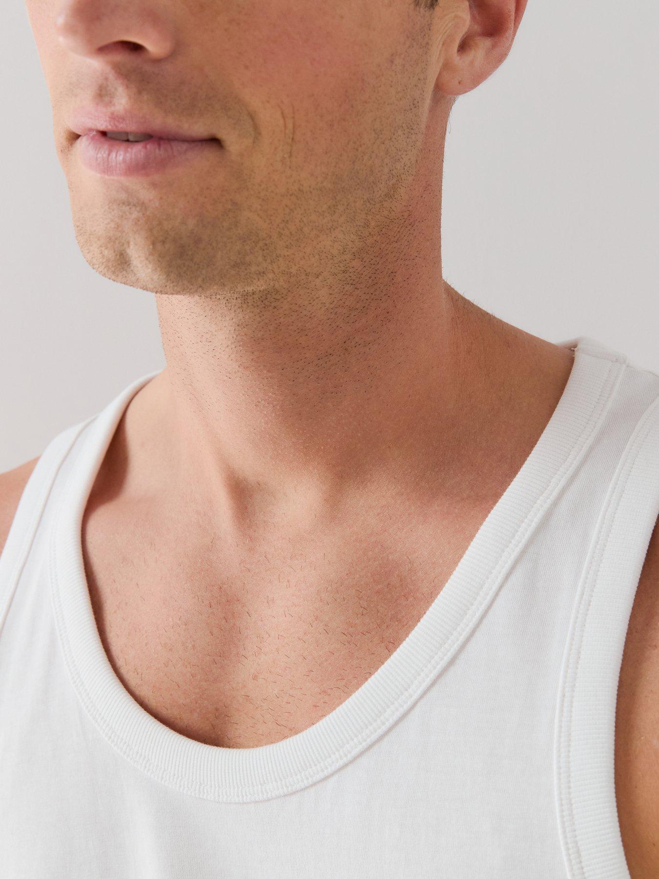 Image 4 of 7 of The Very Collection Pure Cotton Essential Jersey Vest - White