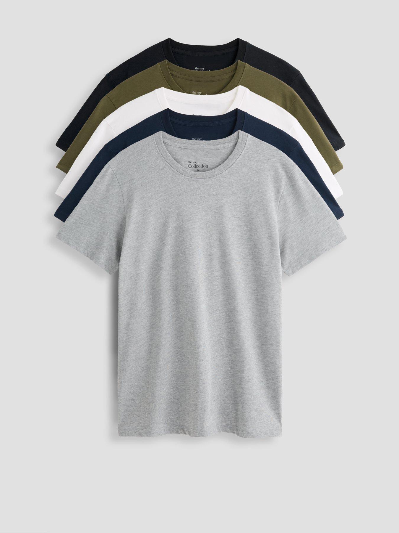 the-very-collection-5-pack-cotton-blend-crew-t-shirt-multi