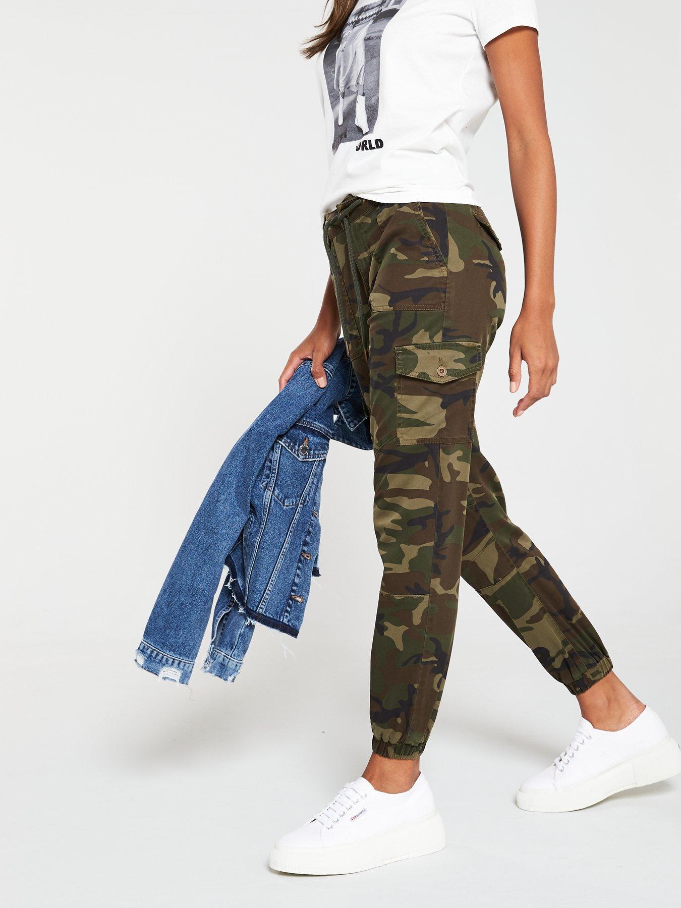Image 1 of 3 of V by Very New Camouflage Print Cargo Jogger Trouser