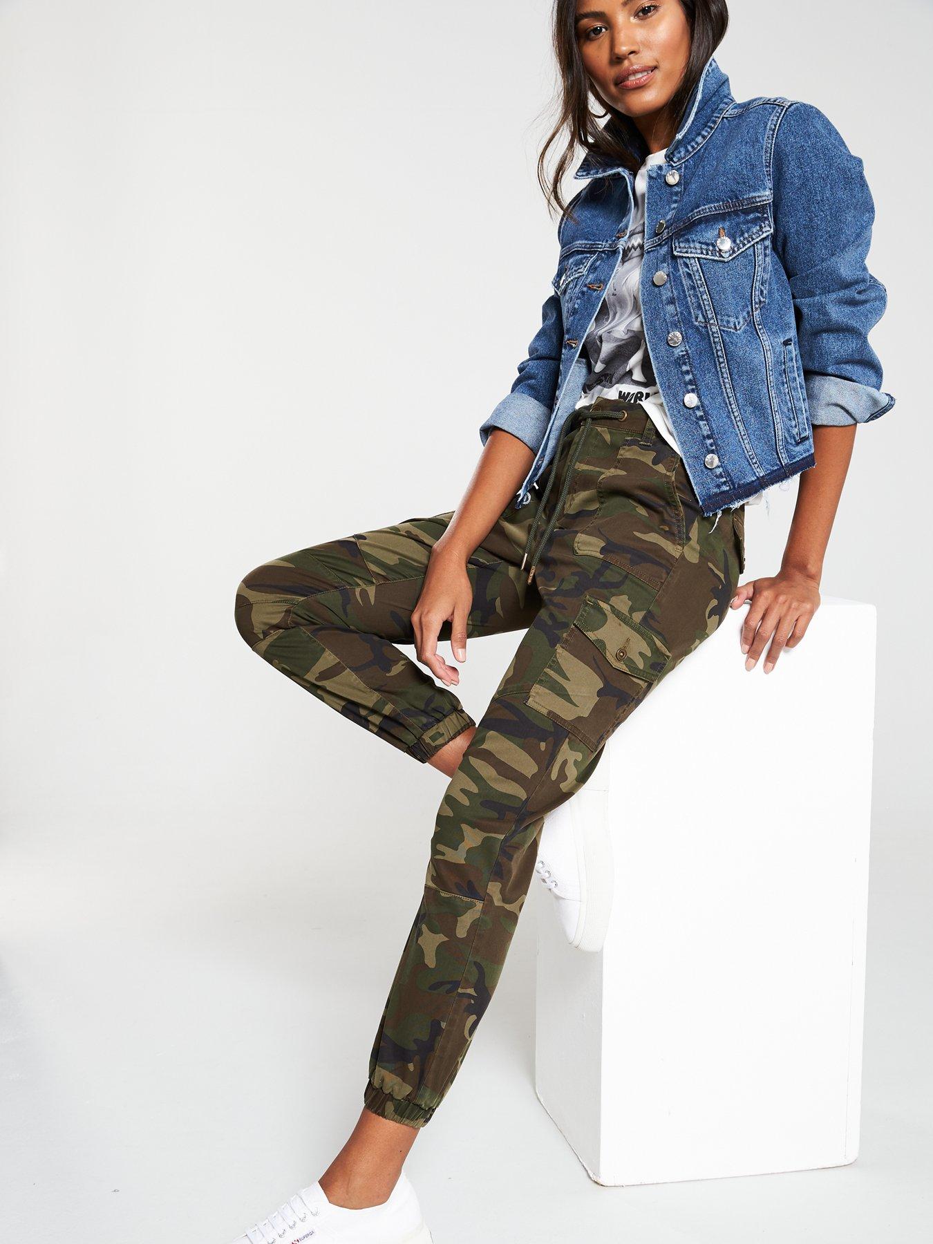 Image 3 of 3 of V by Very New Camouflage Print Cargo Jogger Trouser