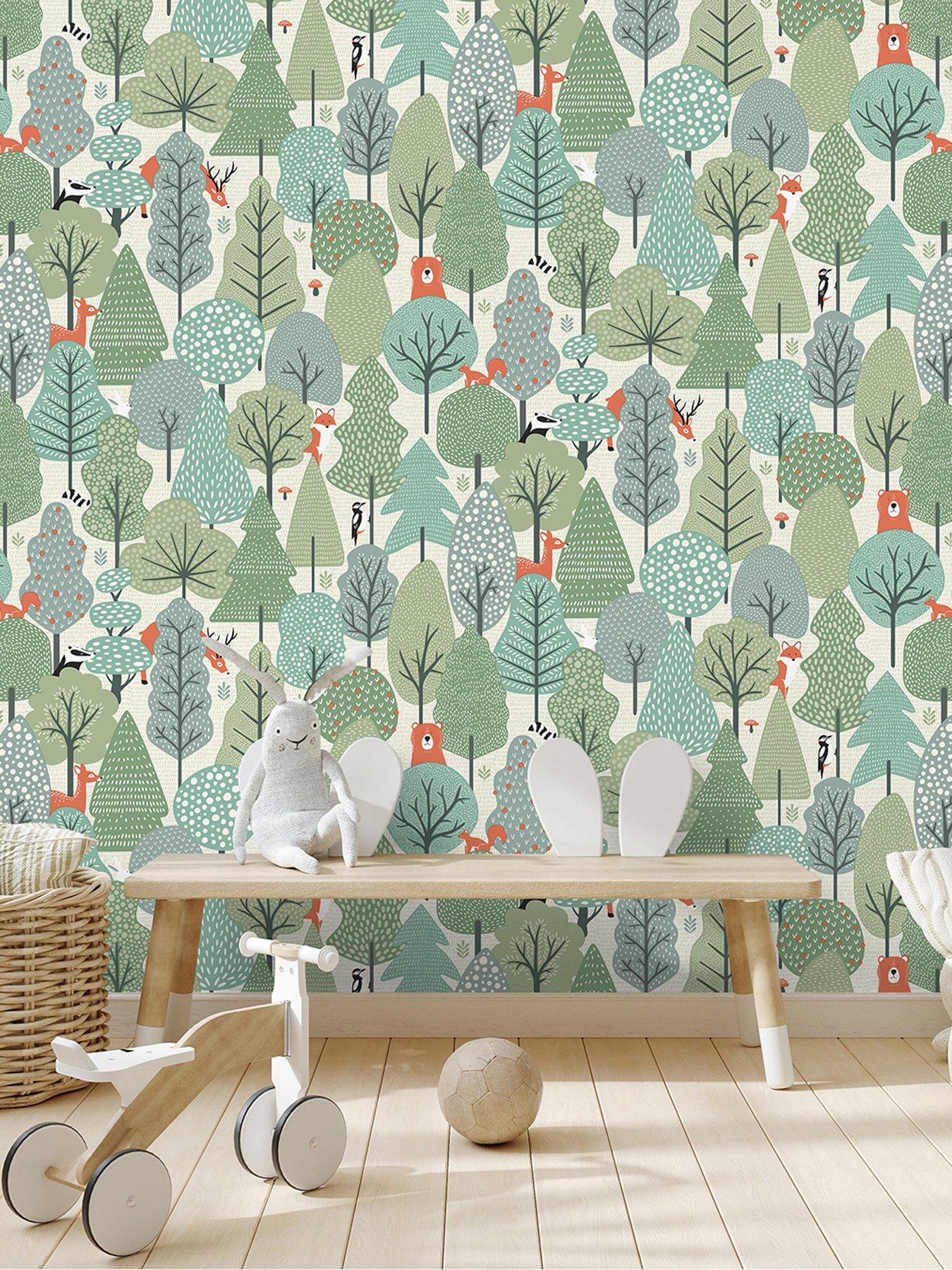 Image of Muriva Wild Wood Wallpaper