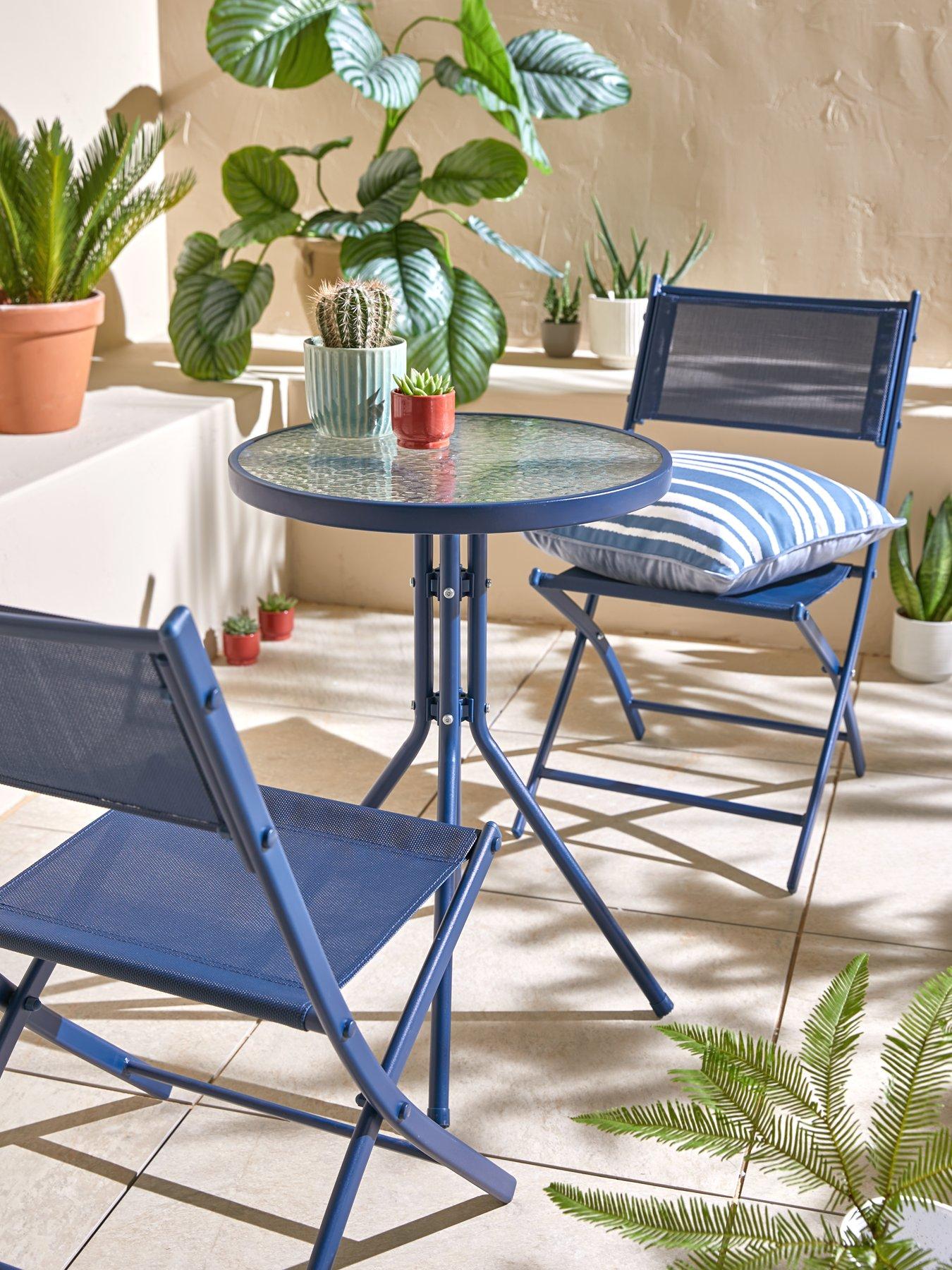 Image 1 of 6 of Everyday Hawaii 3-Piece Bistro Set - Blue
