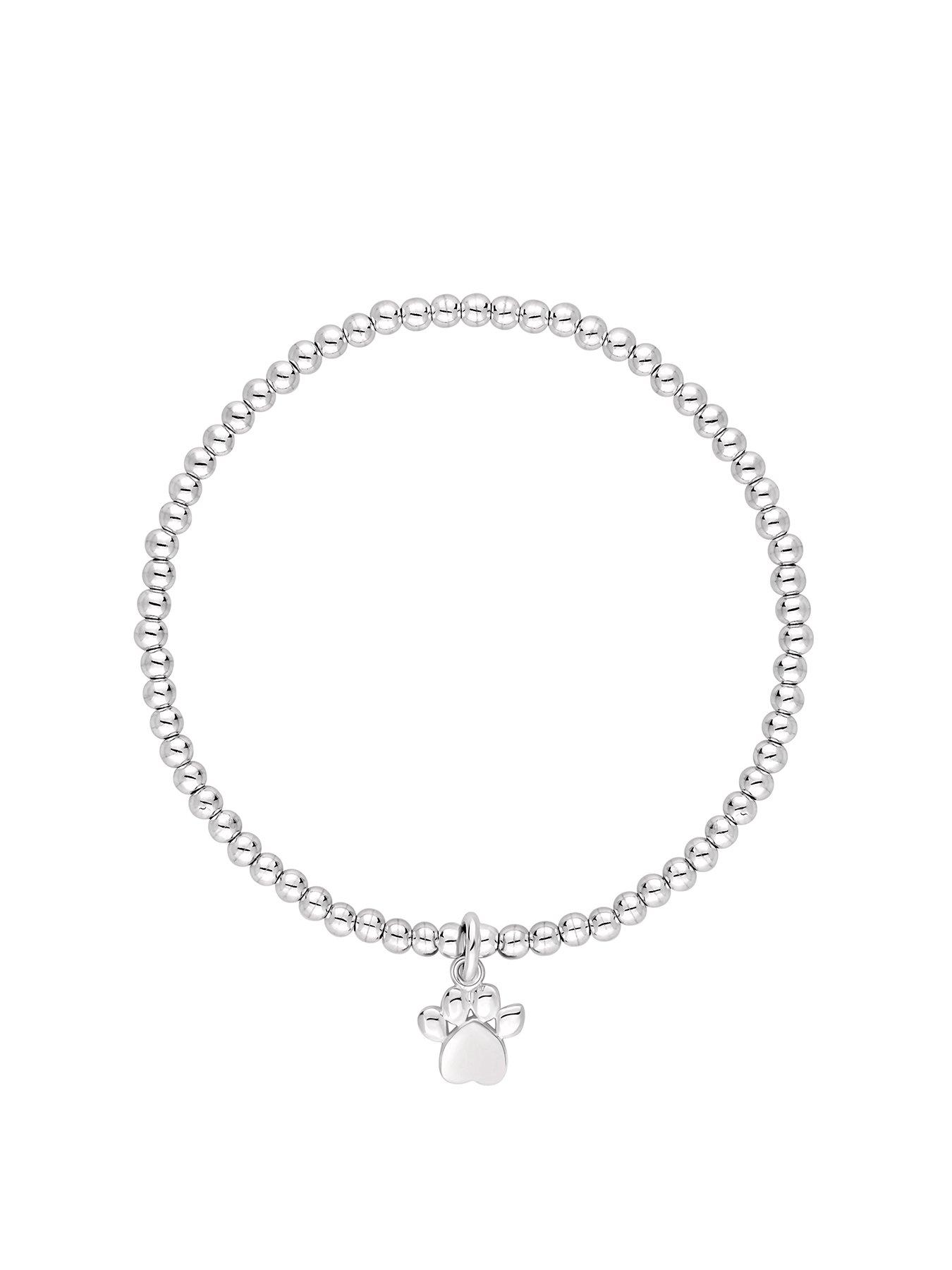 simply-silver-sterling-silver-925-paw-beaded-stretch-braceletfront