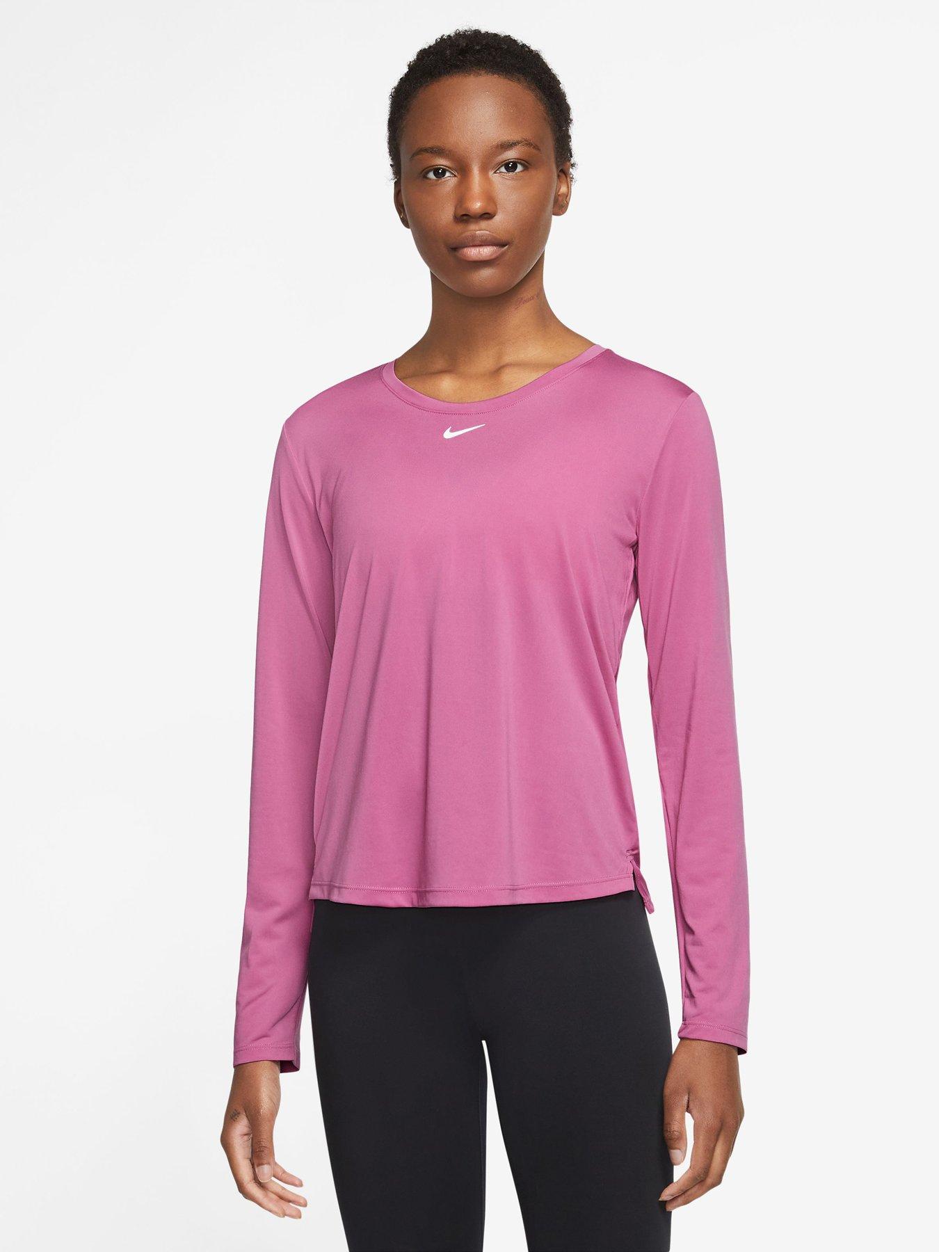 Pink nike store long sleeve shirt