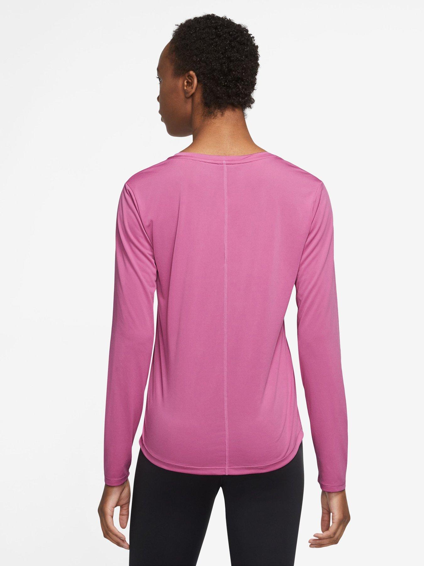 Pink dri fit long sleeve shirt sale