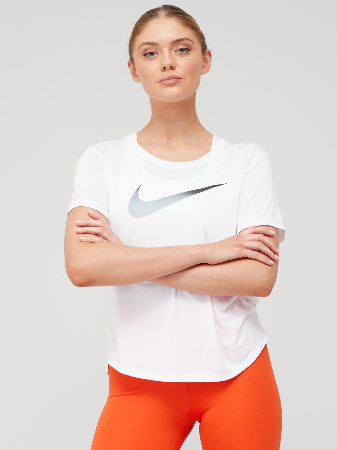 Nike white 2025 gym top