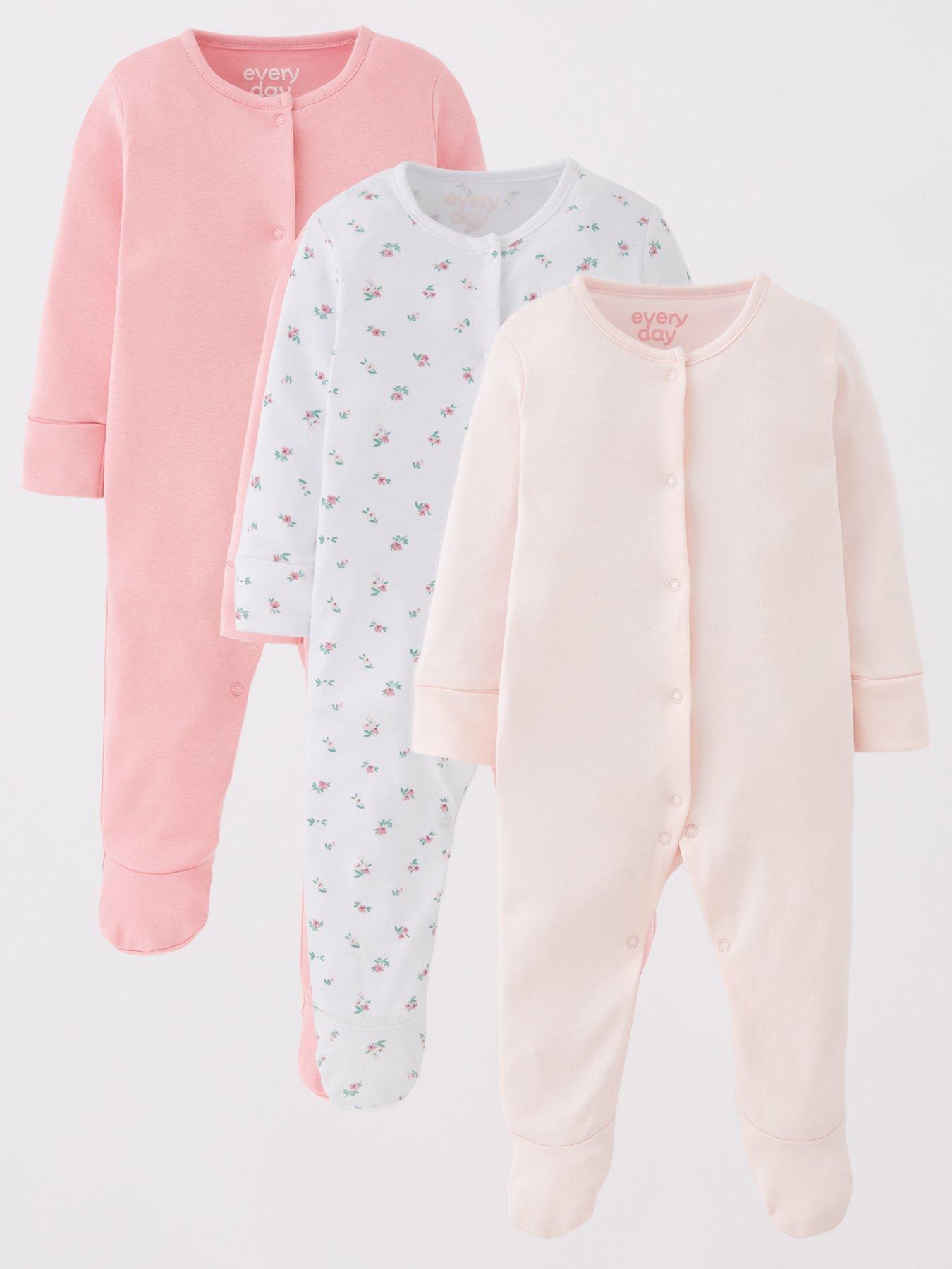 everyday-baby-girlsnbsp3-pack-sleepsuits-pink