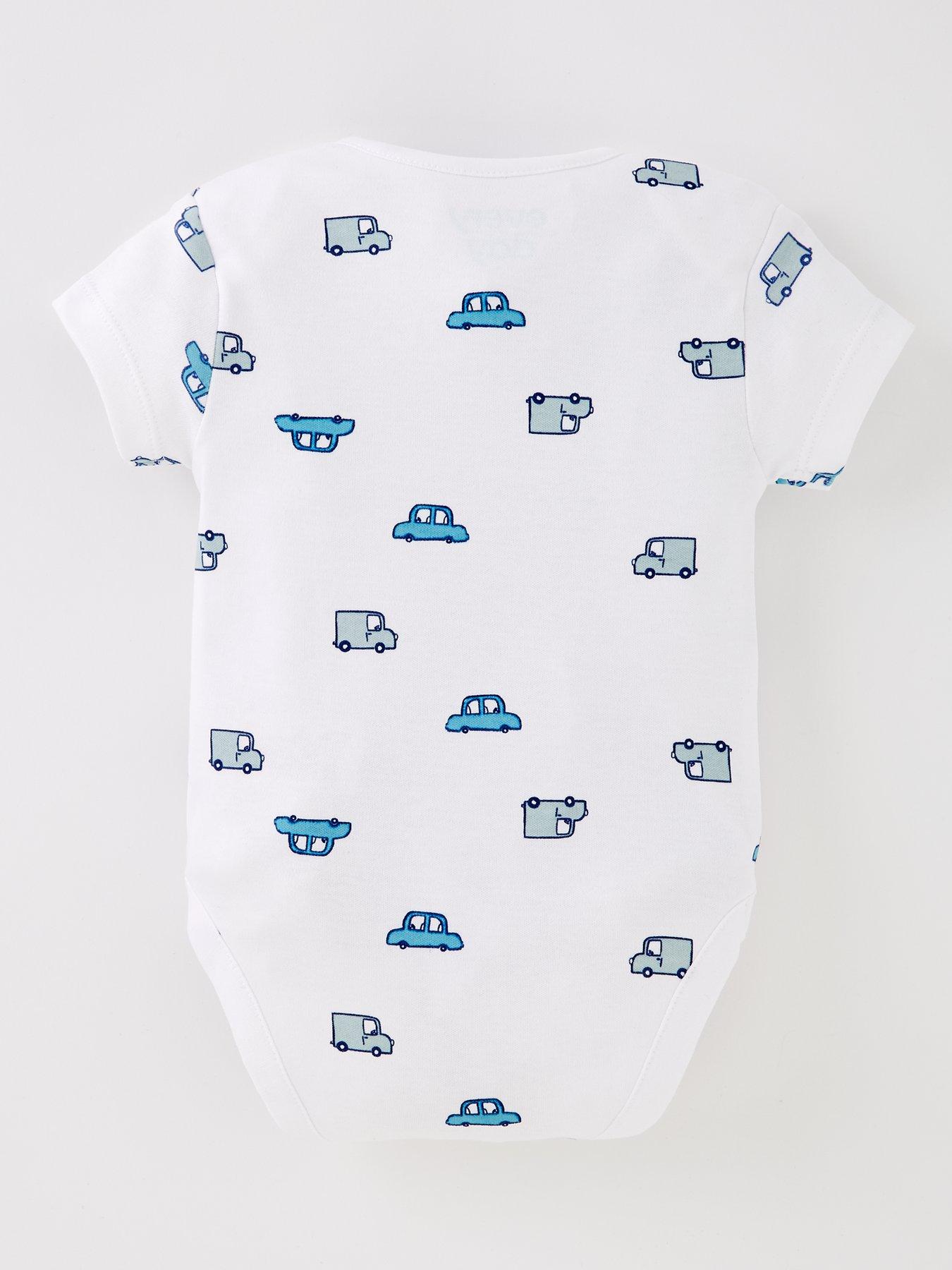 Image 3 of 5 of The Very Collection Baby Boys&nbsp;5 Pack&nbsp;Bodysuits - Blue