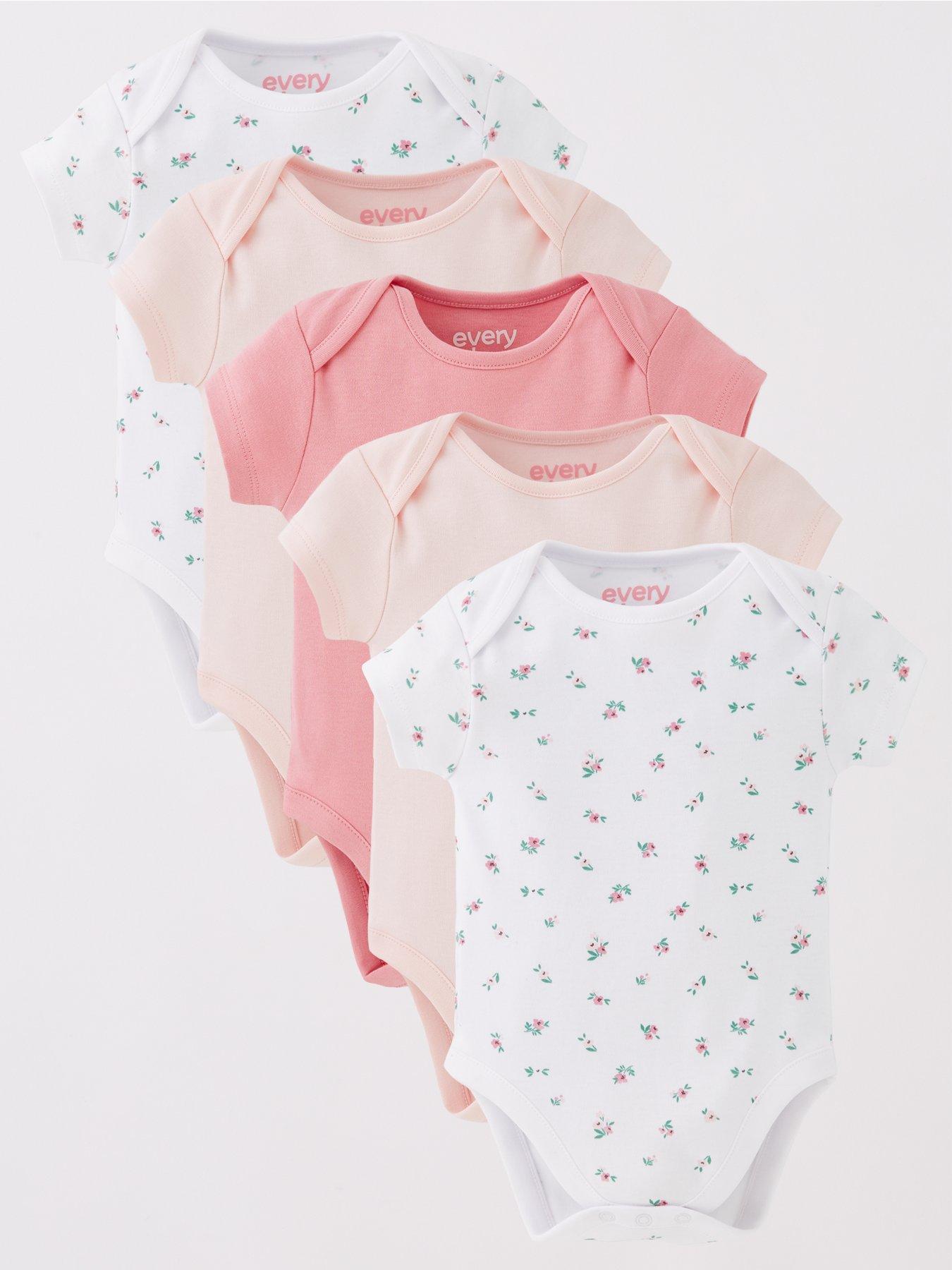 everyday-baby-girlsnbsp5-packnbspbodysuits-pink