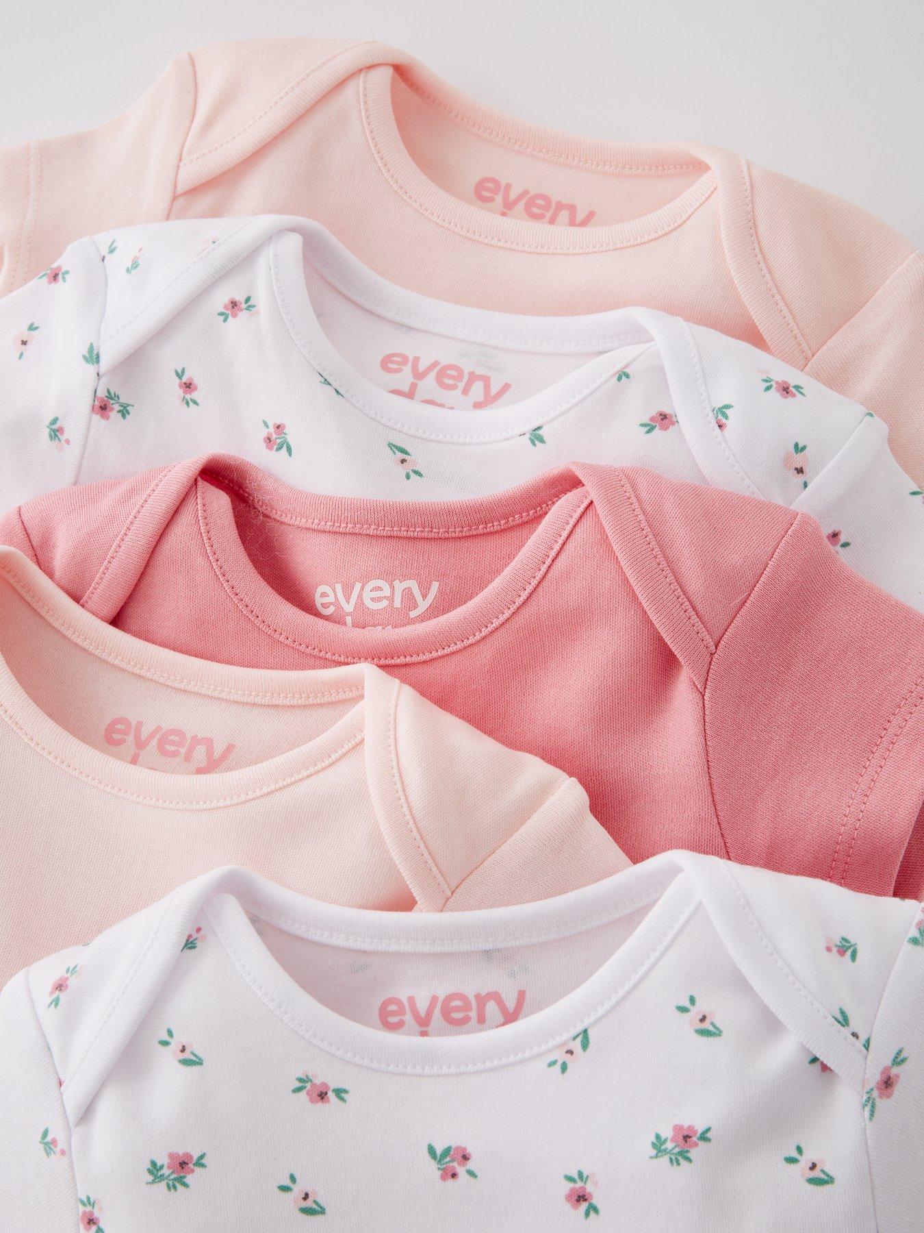 everyday-baby-girlsnbsp5-packnbspbodysuits-pinkdetail