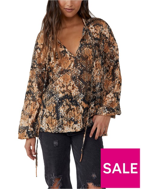 free-people-out-for-the-night-printed-blouse-snake-combo