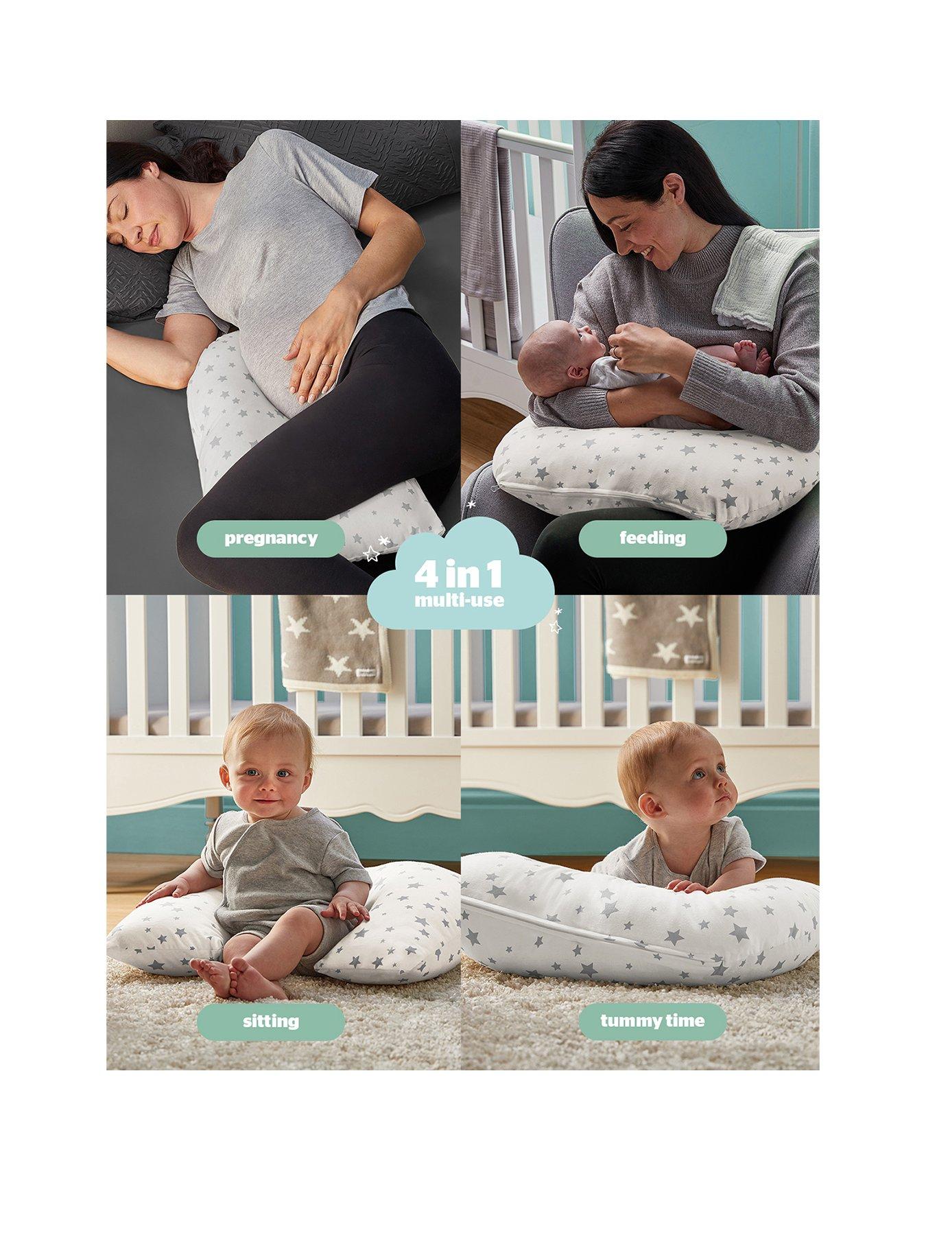 Image 2 of 7 of Silentnight Safe Nights Grow with Me 4-in-1 Pillow with Spare Pillowcase - Grey Star