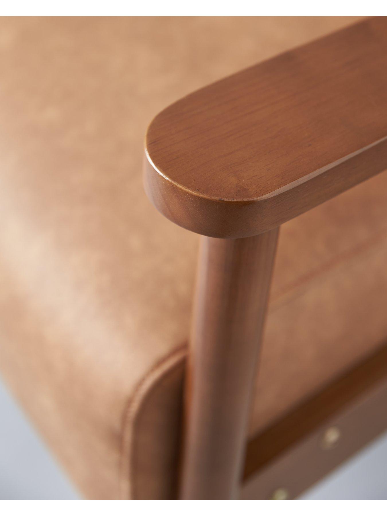 Image 5 of 7 of The Very Collection Ethan Faux Leather&nbsp;Accent Armchair - Tan&nbsp;- FSC&reg; Certified