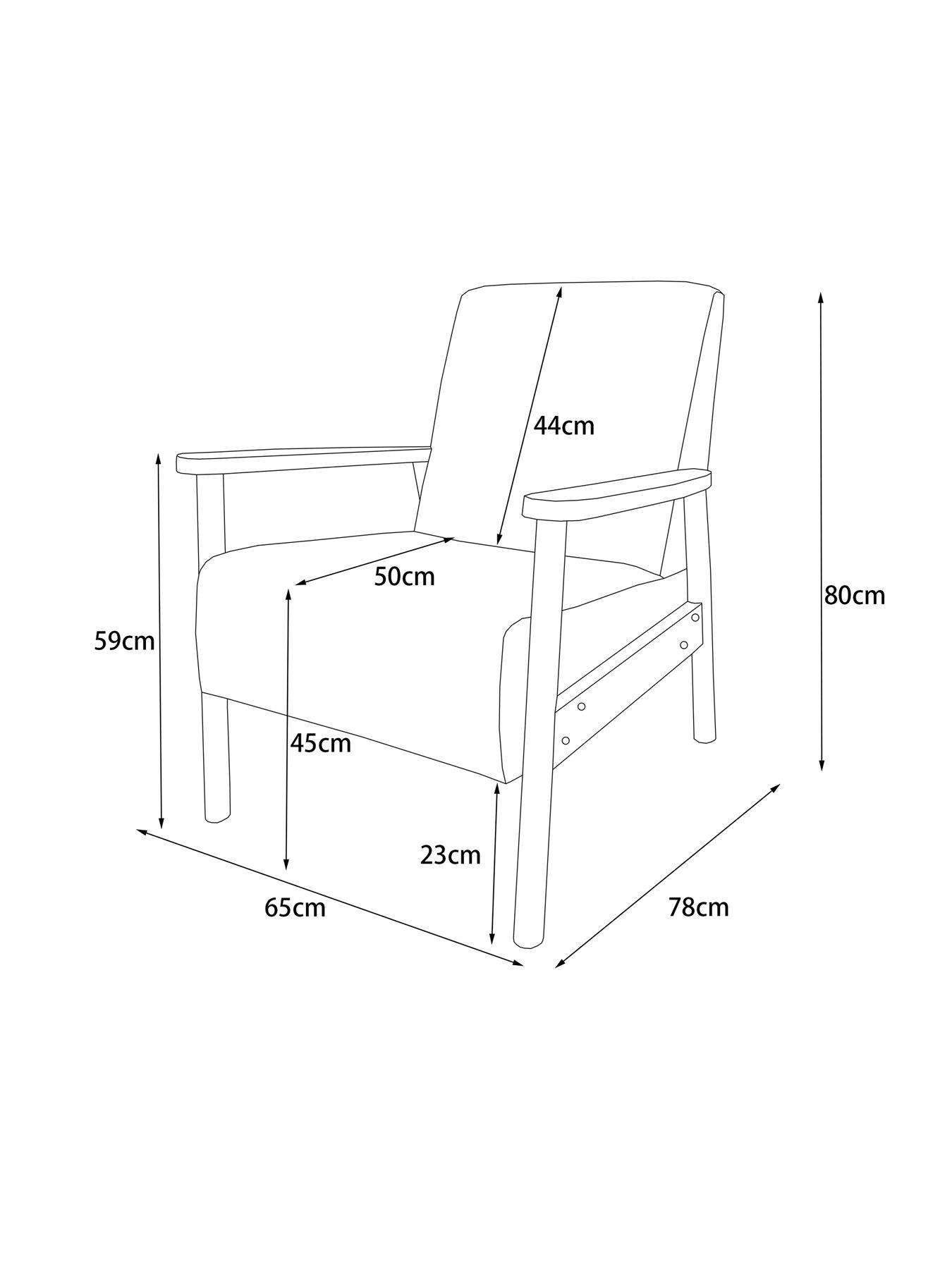 Image 6 of 7 of The Very Collection Ethan Faux Leather&nbsp;Accent Armchair - Tan&nbsp;- FSC&reg; Certified