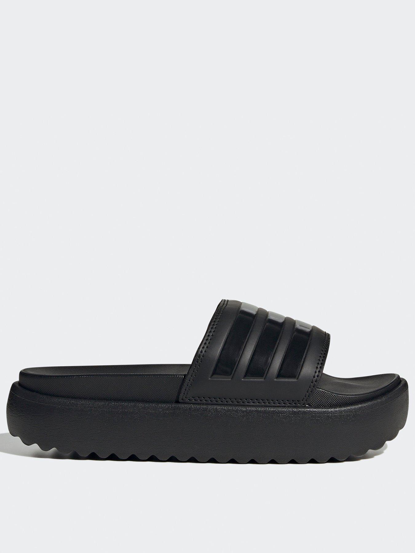 adidas Sportswear Womens Adilette Platform Sliders - Black