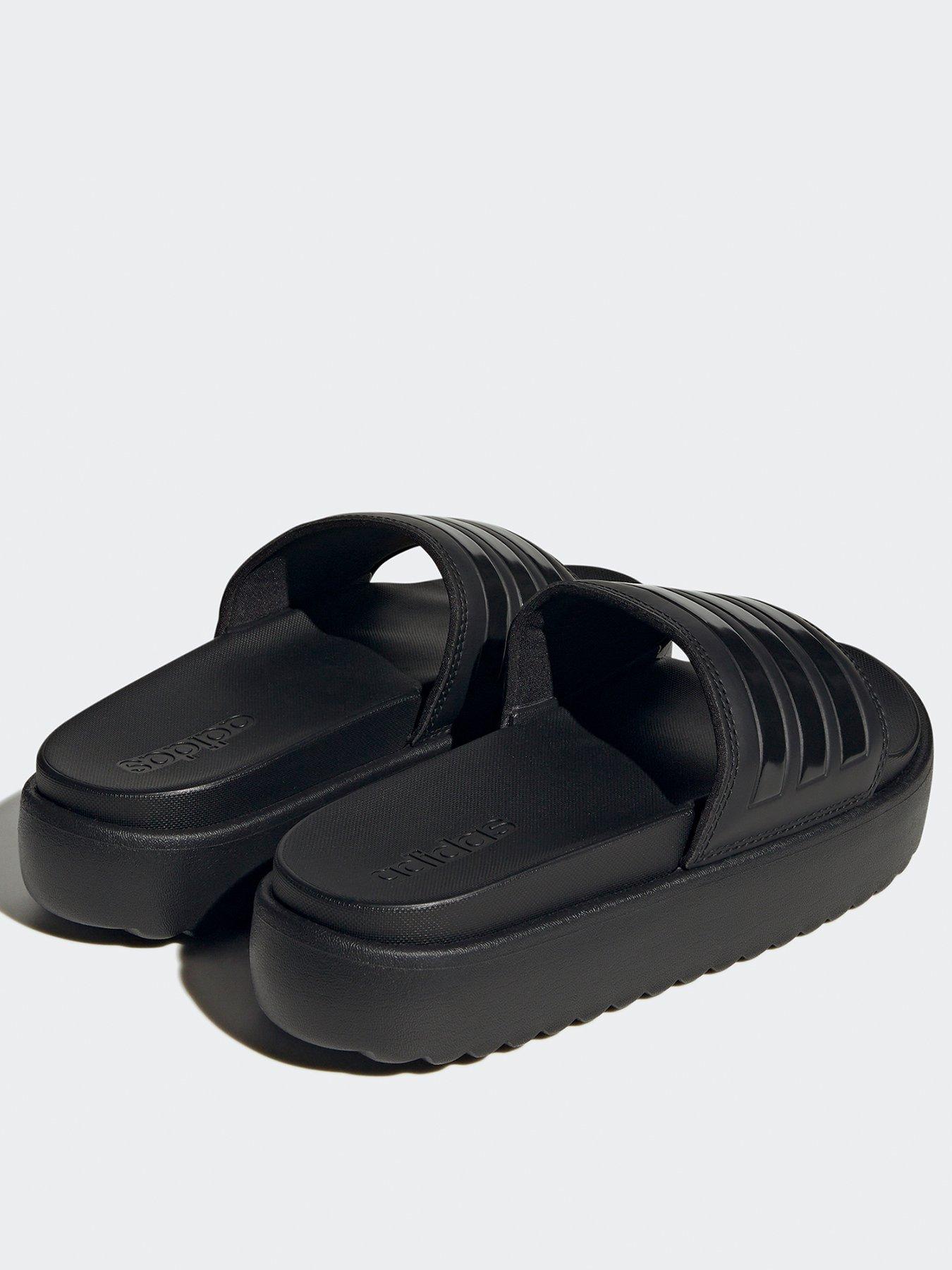 adidas-sportswear-womens-adilette-platform-sliders-blackstillFront