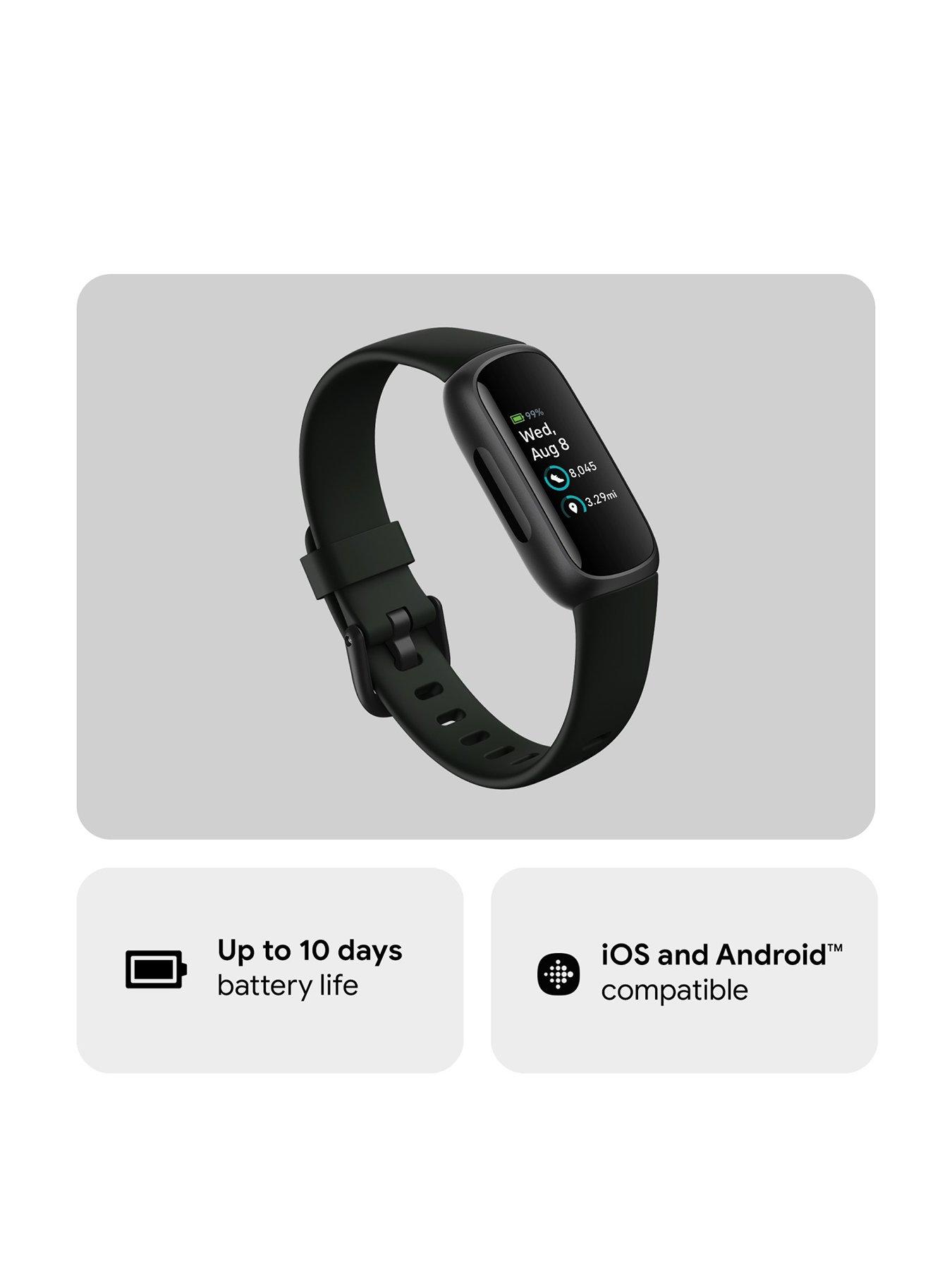 Image 2 of 6 of Fitbit Inspire 3 -&nbsp;Black/Midnight Zen Health and Fitness Tracker with up to 10-days battery life.&nbsp;Android and iOS compatible