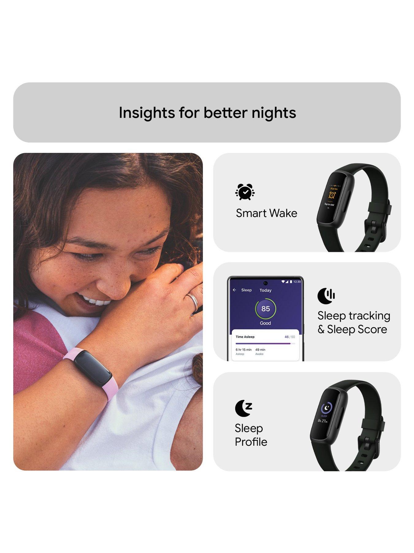 Image 5 of 6 of Fitbit Inspire 3 -&nbsp;Black/Midnight Zen Health and Fitness Tracker with up to 10-days battery life.&nbsp;Android and iOS compatible