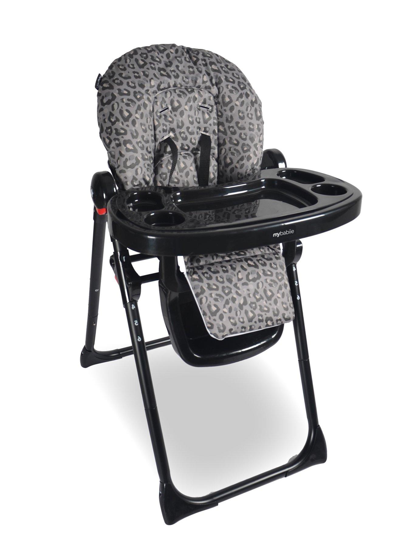 undefined MBHC8 Premium Highchair - Black Leopard