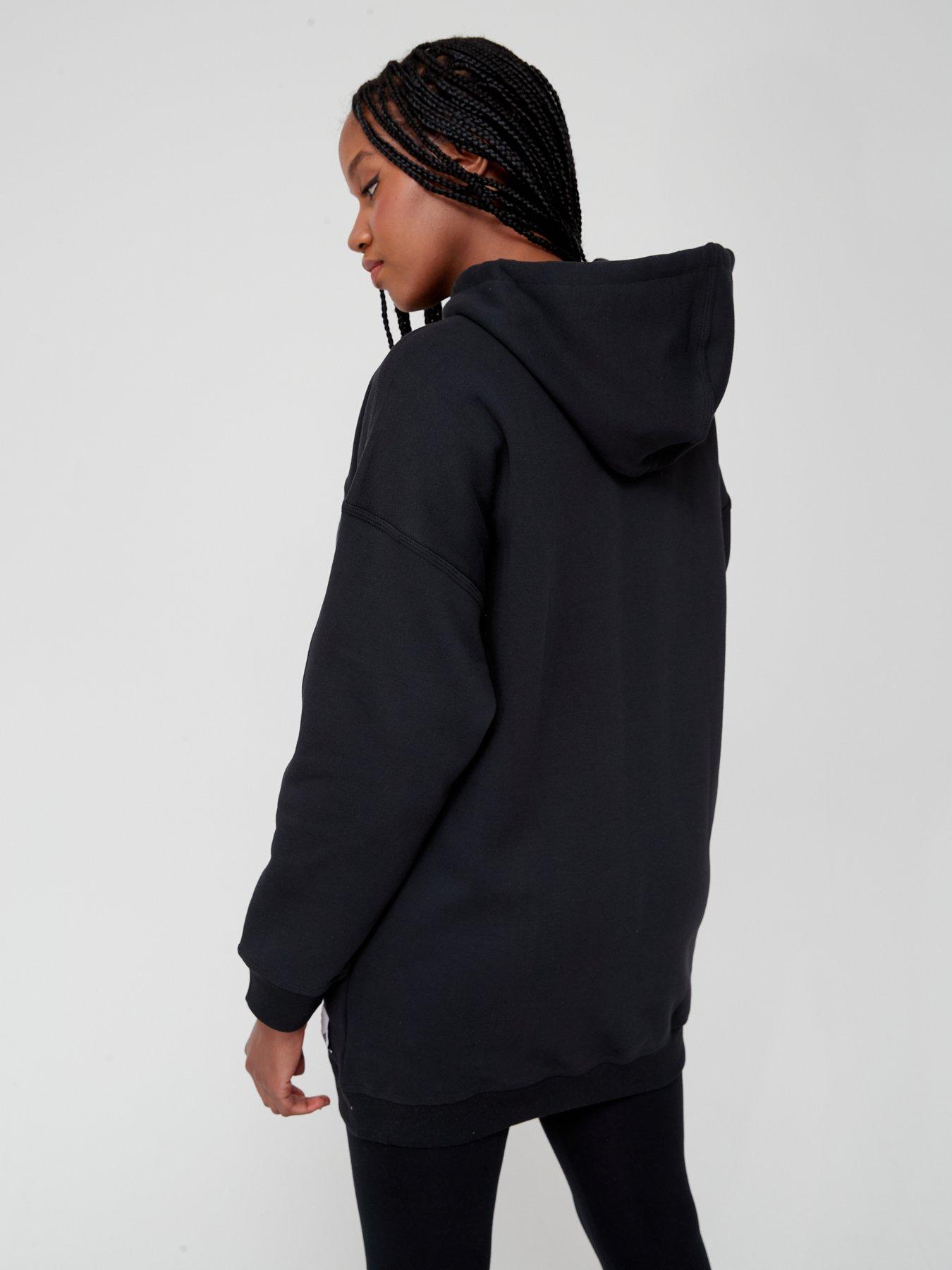 Longline cheap black hoodie