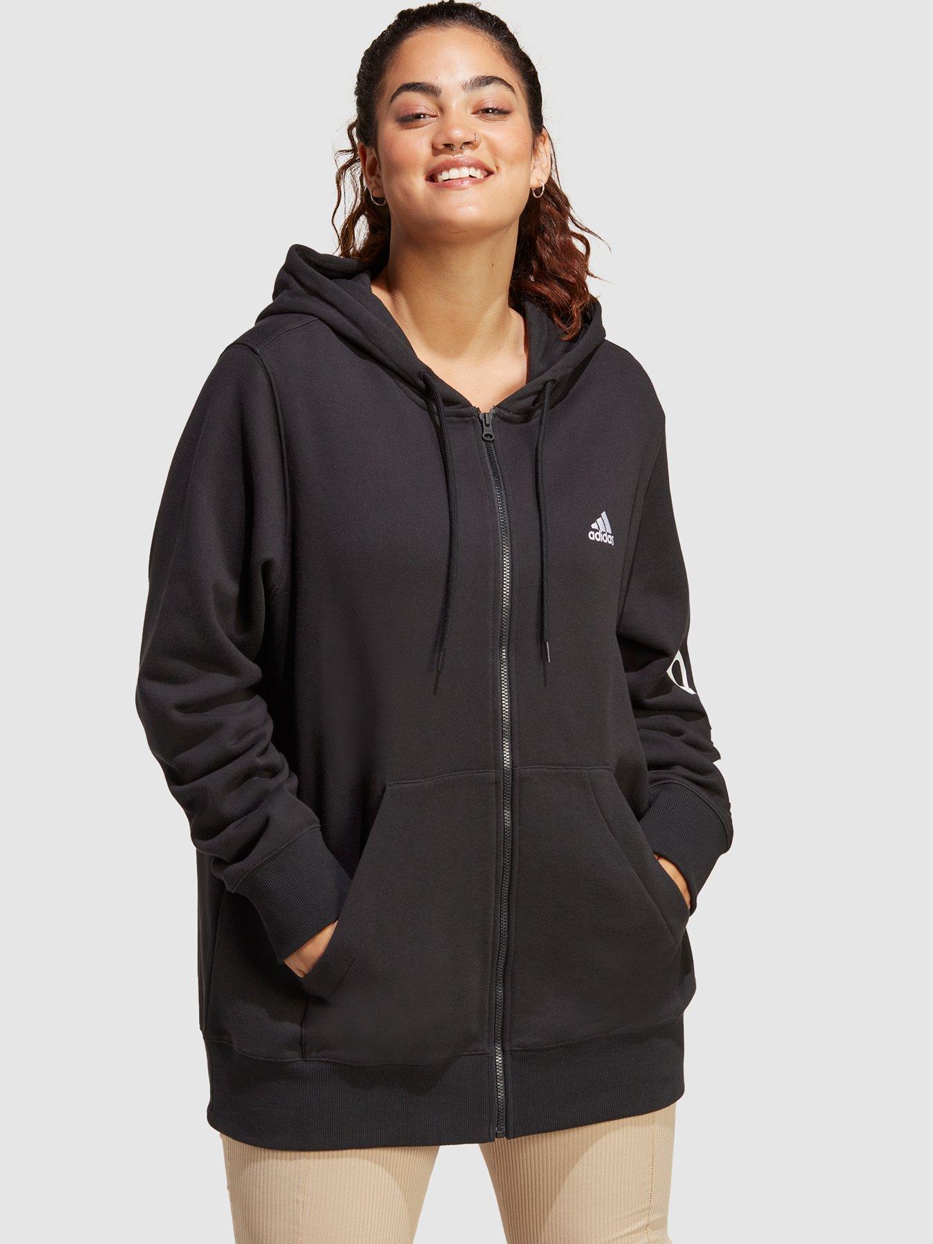 adidas-sportswear-womens-plus-size-full-zip-hoodie-blackwhite