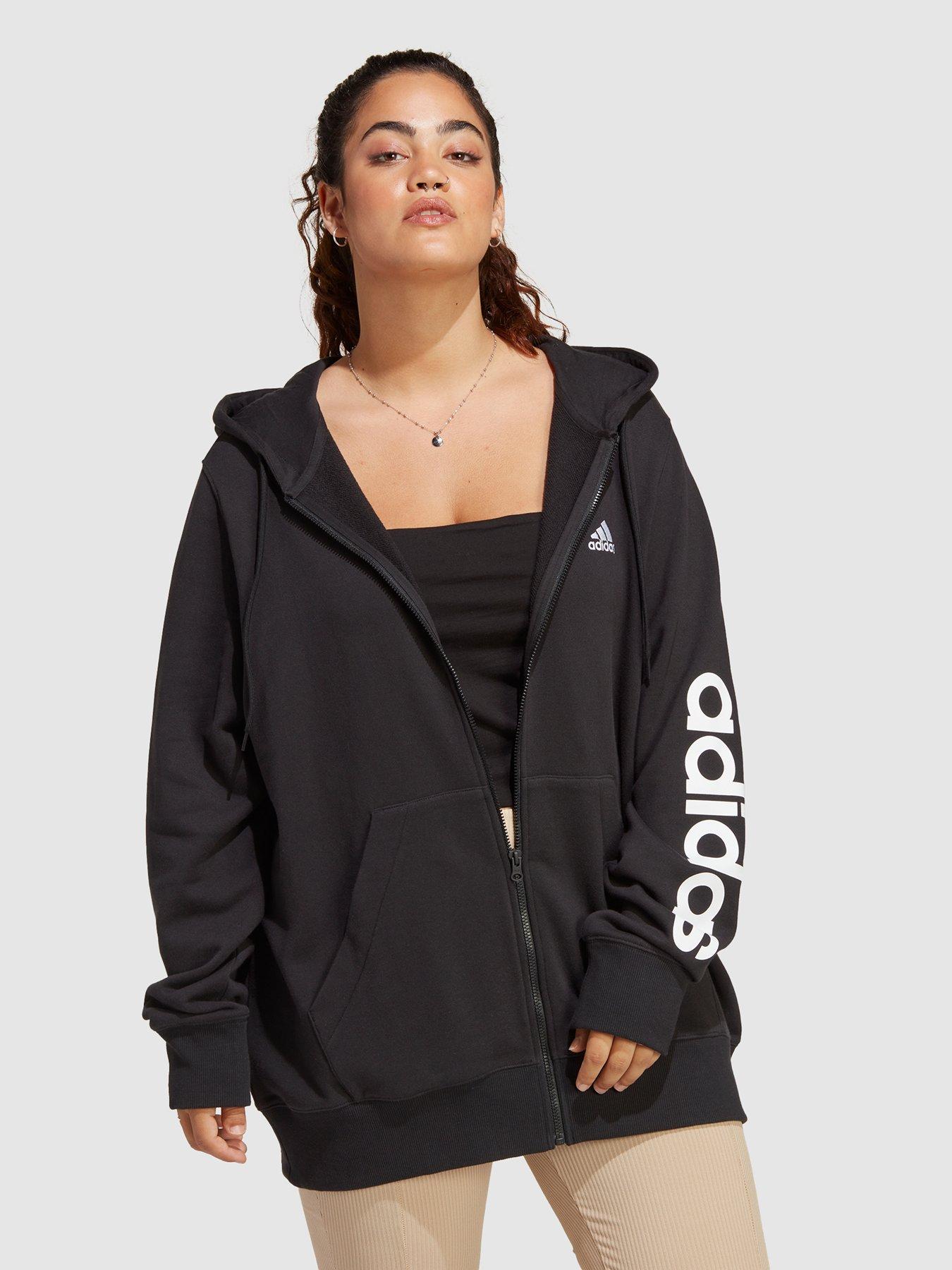 adidas-sportswear-womens-plus-size-full-zip-hoodie-blackwhiteback