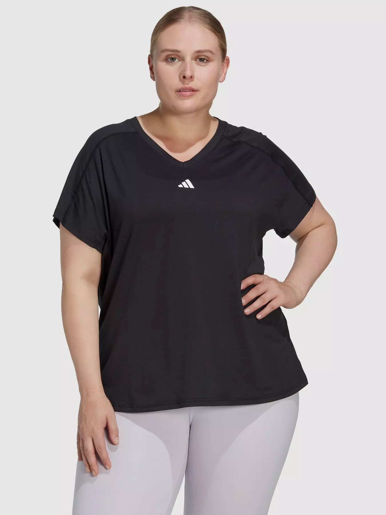 Womens Plus Size Trefoil Joggers - Black