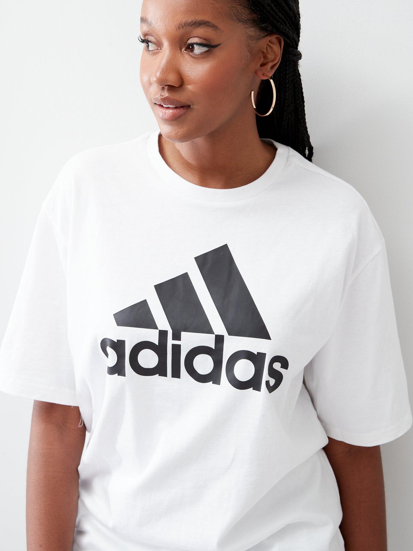 Womens Big Logo Boyfriend T Shirt White Black